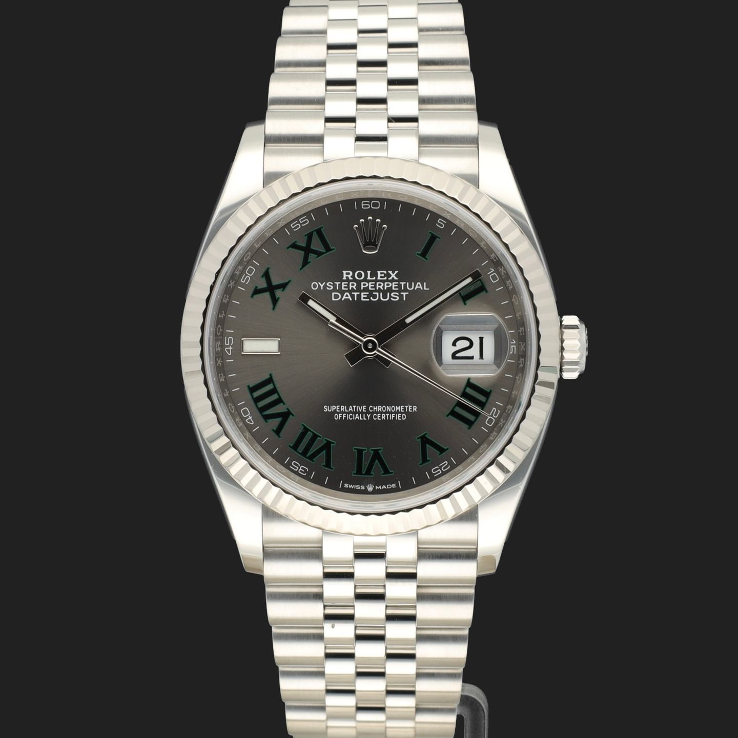 Rolex Datejust 36 126234 (2021) - Grijs wijzerplaat 36mm Staal (2/8)
