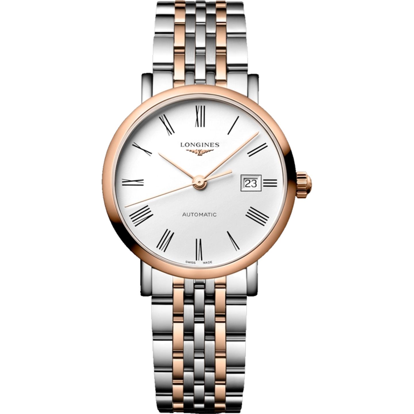 Longines Elegant L4.310.5.18.7 (2026) - Wit wijzerplaat 29mm Goud/Staal (1/1)
