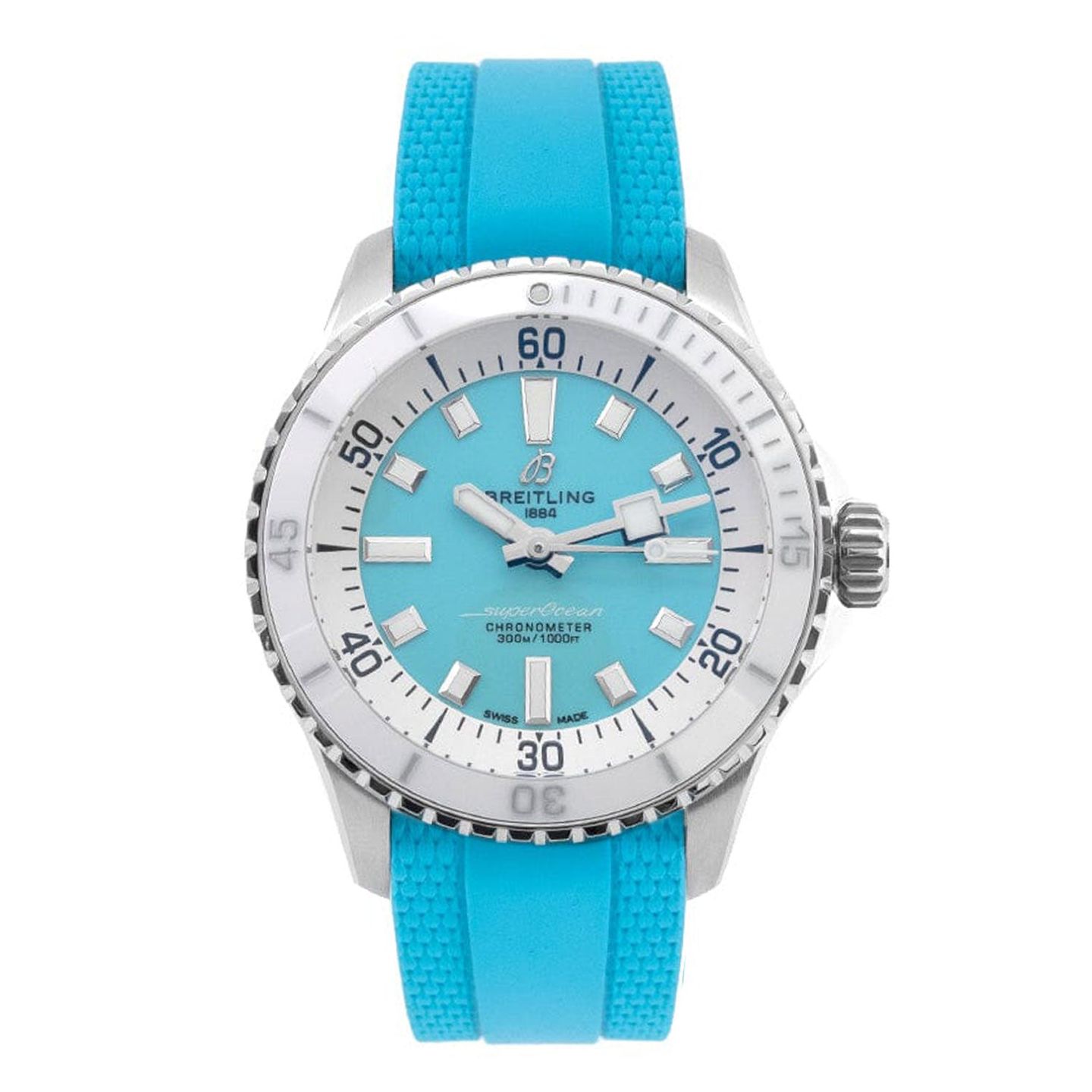 Breitling Superocean A17377211C1S1 (Unknown (random serial)) - Turquoise dial 36 mm Steel case (1/7)