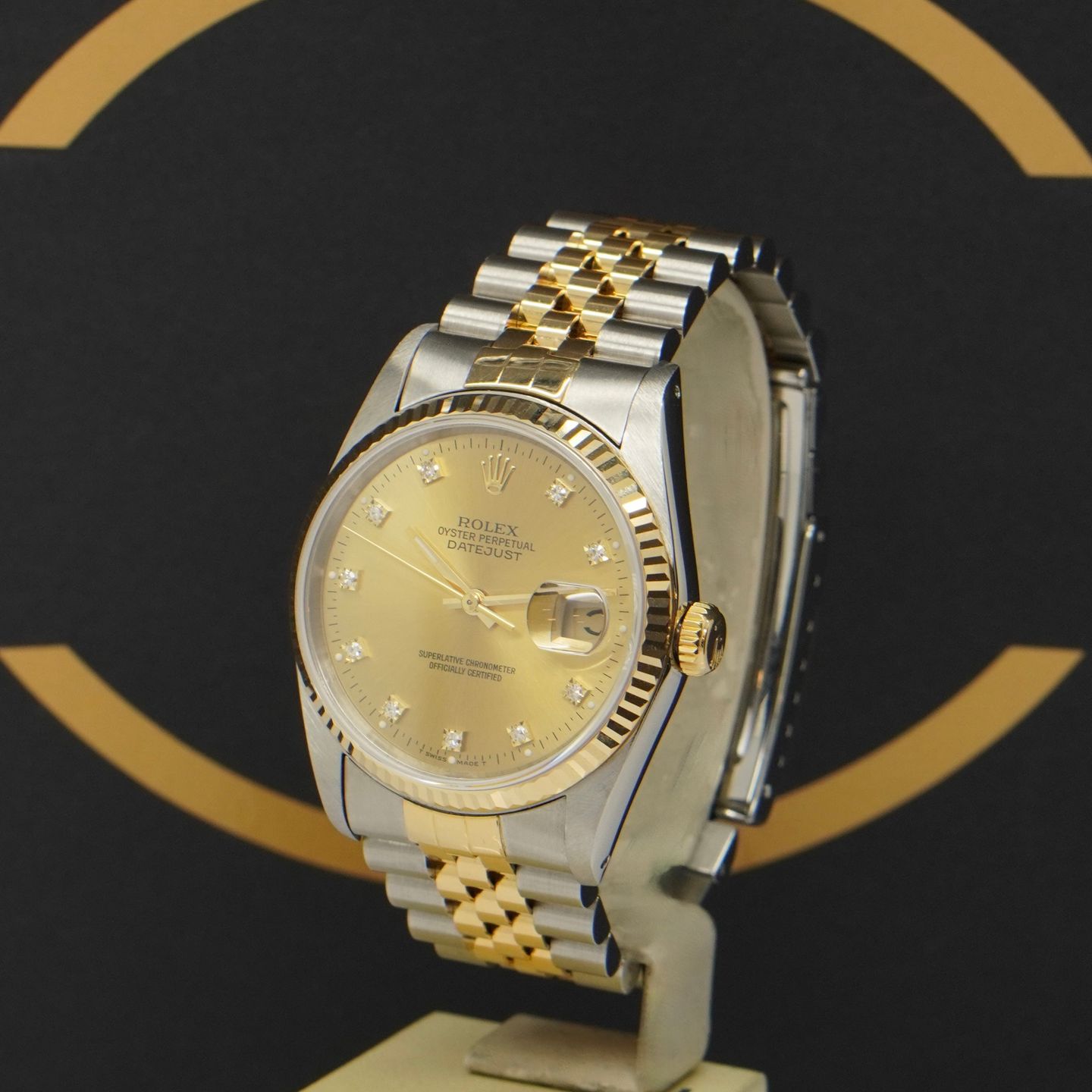 Rolex Datejust 36 16233 (1990) - Gold dial 36 mm Gold/Steel case (3/7)