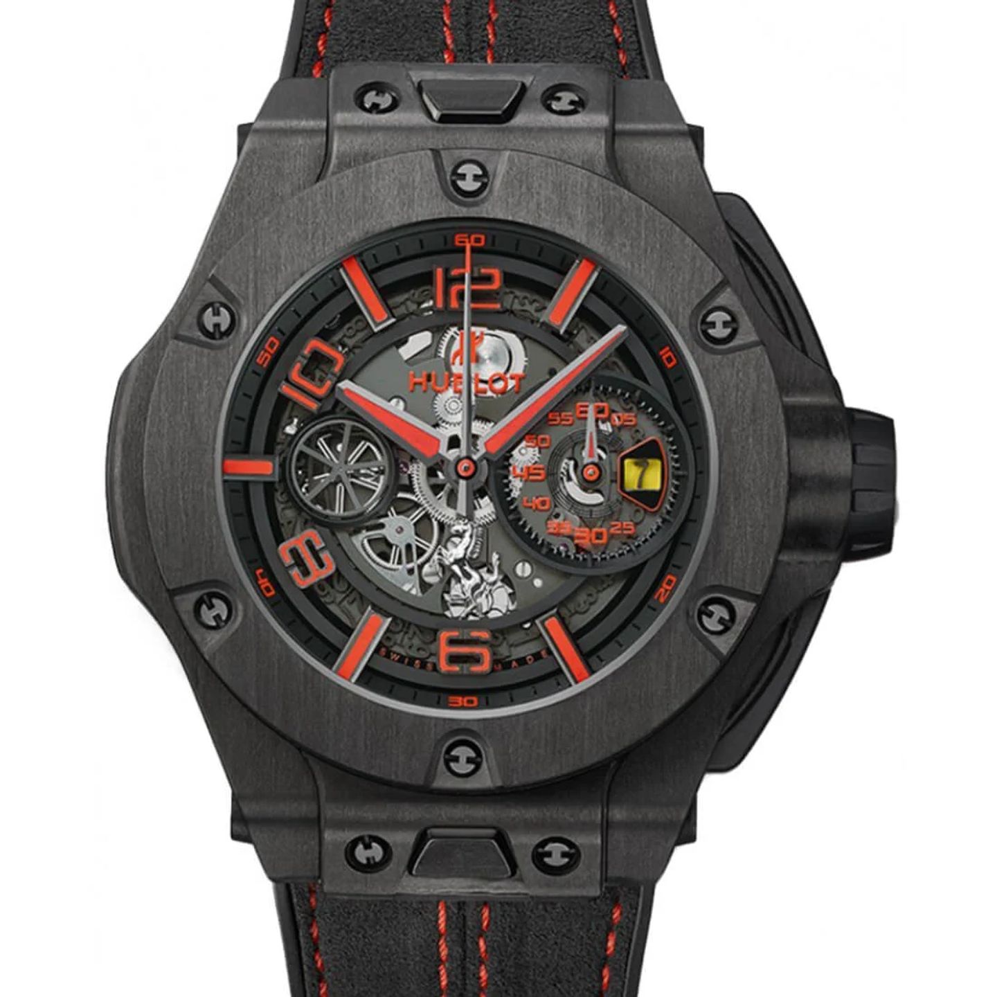 Hublot Big Bang Ferrari 402.QU.0113.WR (2024) - Transparant wijzerplaat 45mm Carbon (1/3)