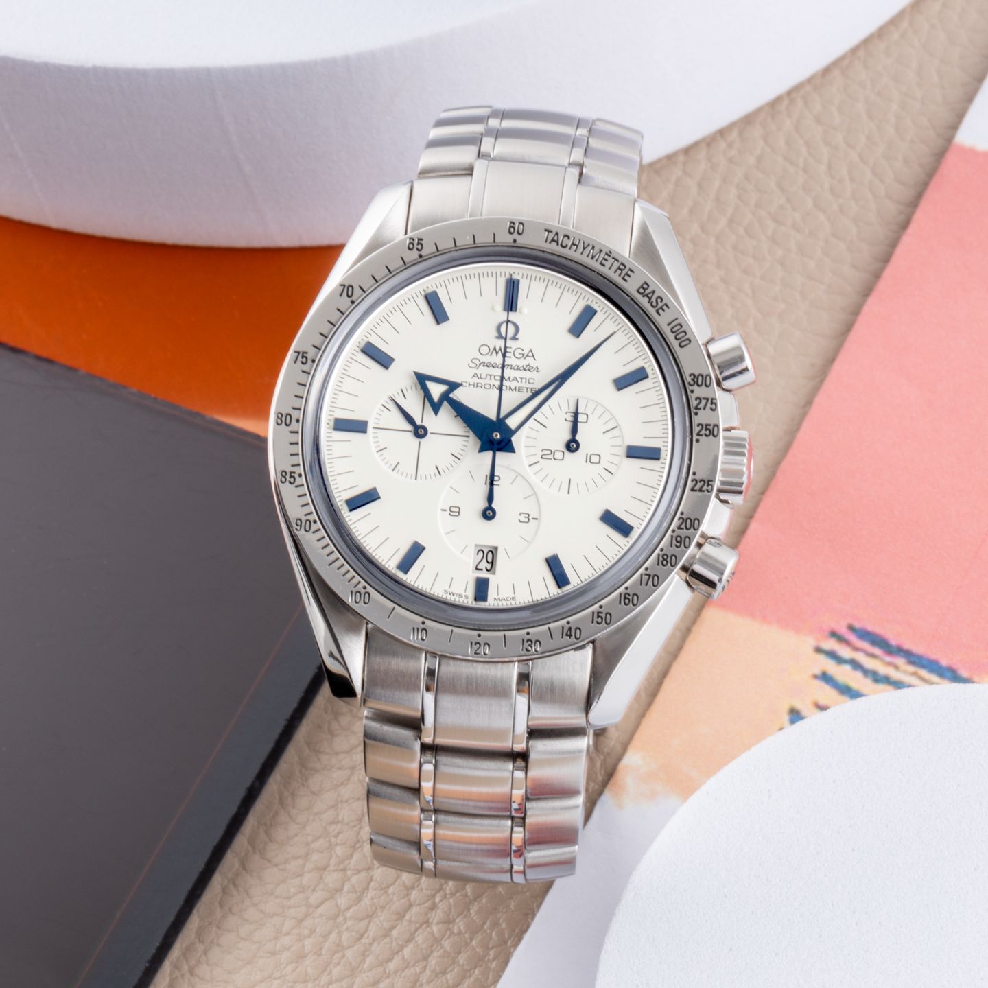 Omega Speedmaster Broad Arrow 3551.20.00 (2005) - White dial 42 mm Steel case (1/8)