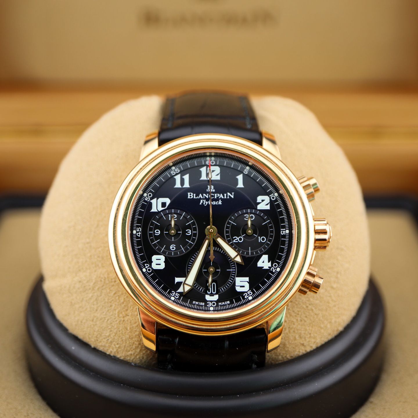 Blancpain Léman Fly-Back 2185F (1999) - Zwart wijzerplaat 39mm (1/8)