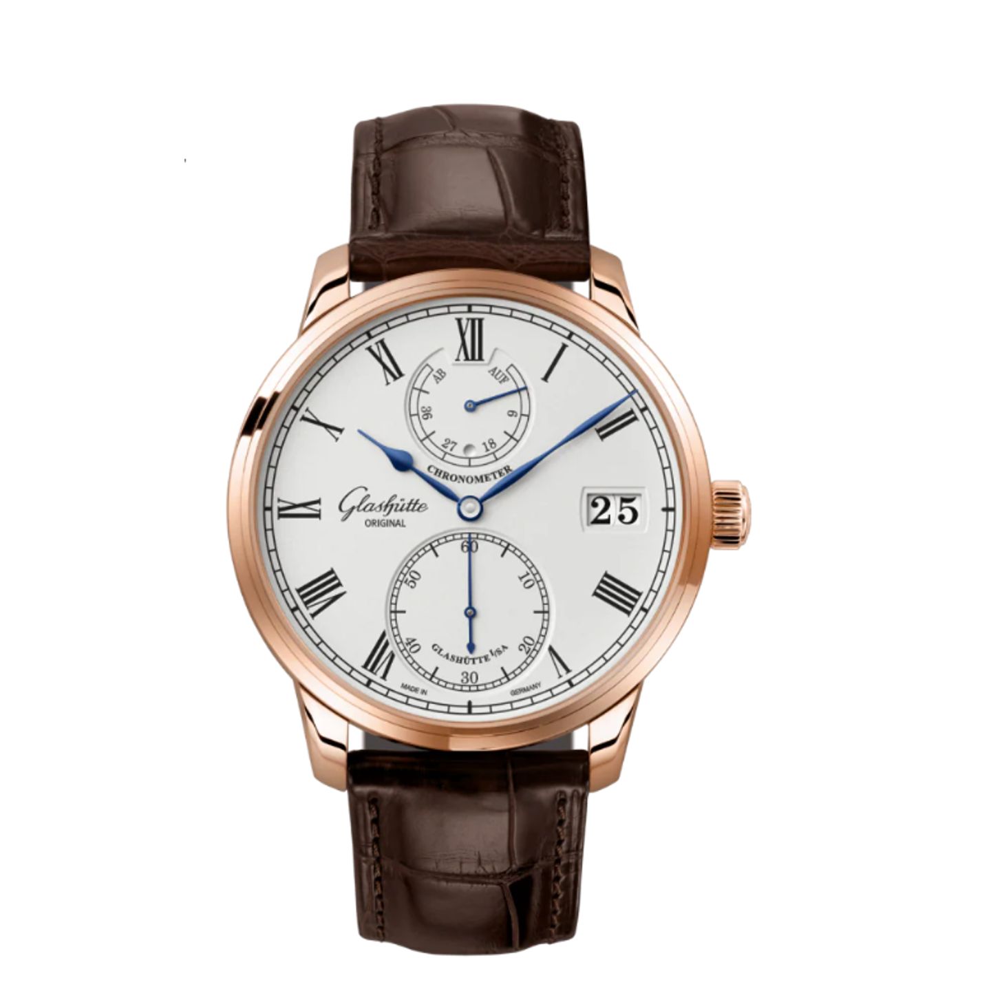 Glashütte Original Senator Chronometer 1-58-01-02-05-30 (2023) - Zilver wijzerplaat 42mm Roségoud (1/1)