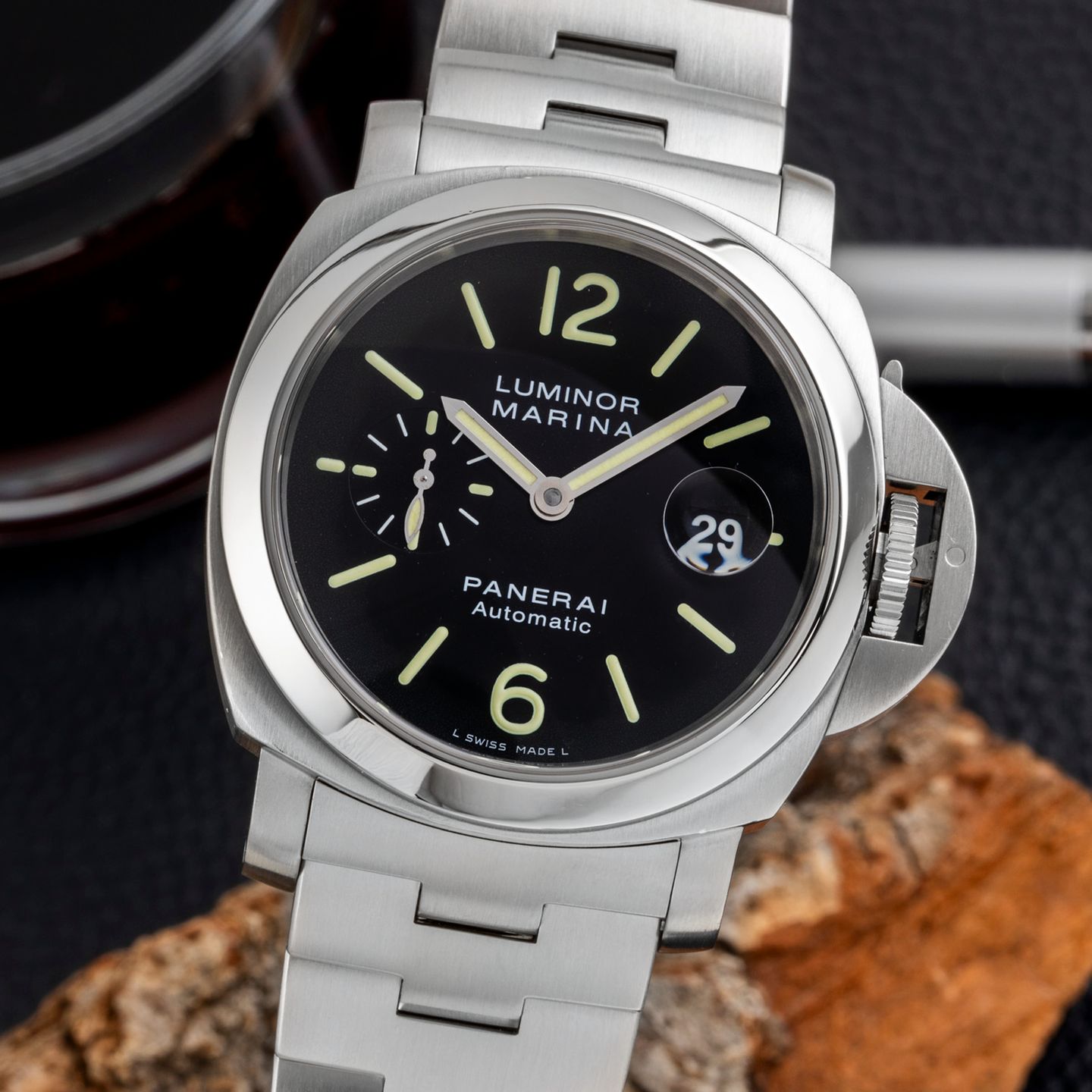 Panerai Luminor Marina Automatic PAM00299 (2010) - Black dial 44 mm Steel case (3/8)