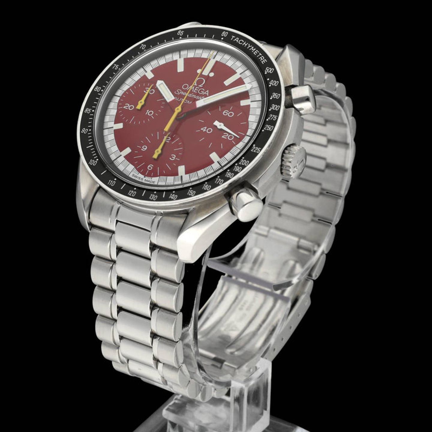 Omega Speedmaster Reduced 3510.61.00 (1999) - Red dial 39 mm Steel case (5/7)