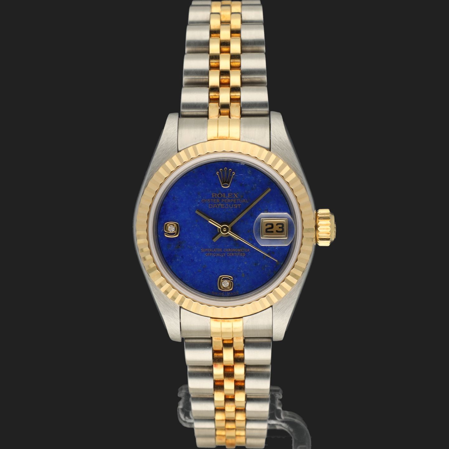 Rolex Lady-Datejust 79173 (2005) - Blauw wijzerplaat 26mm Goud/Staal (3/8)