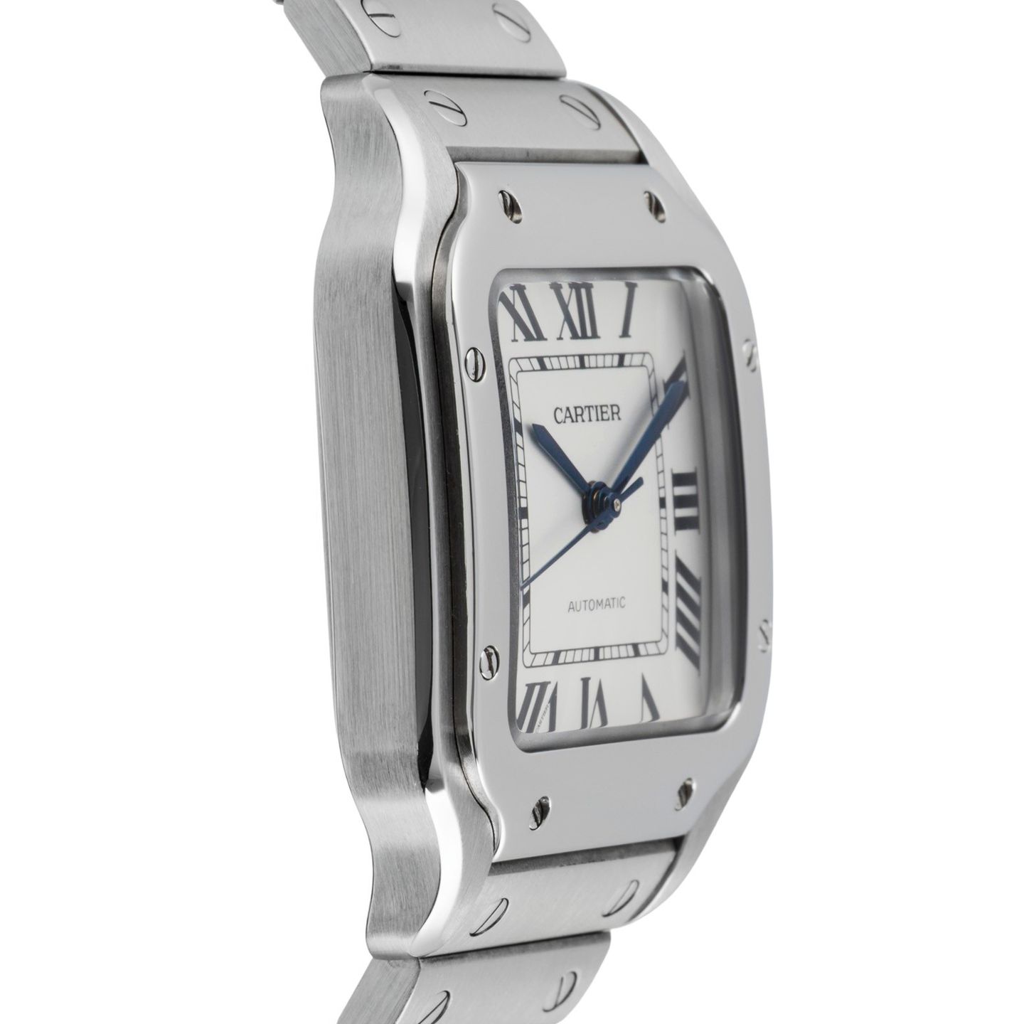 Cartier Santos WSSA0029 (Unknown (random serial)) - Silver dial 35 mm Steel case (7/8)