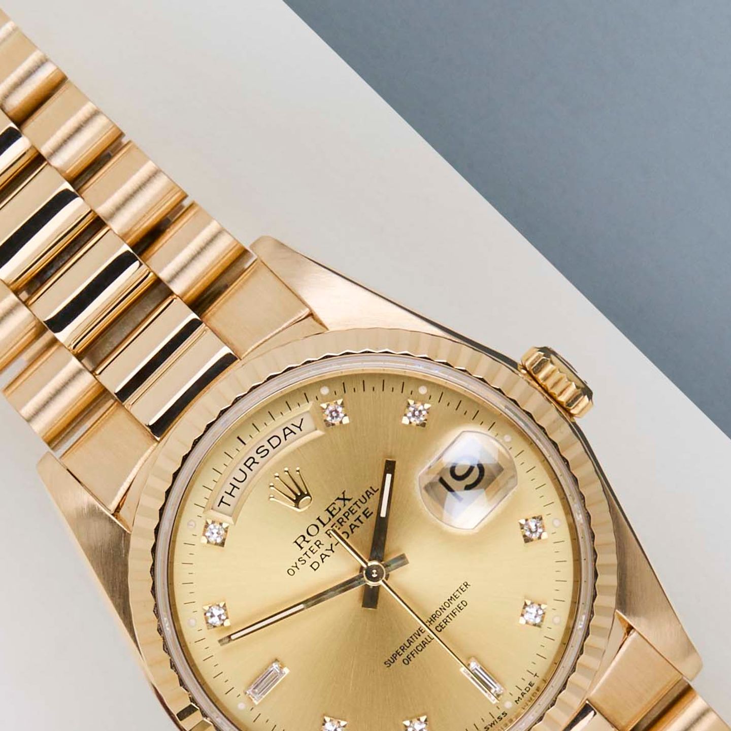 Rolex Day-Date 36 18238 (1992) - 36 mm Yellow Gold case (3/8)