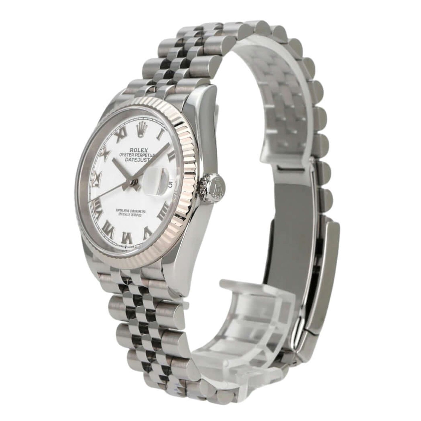 Rolex Datejust 36 126234 (2019) - Wit wijzerplaat 36mm Staal (3/8)