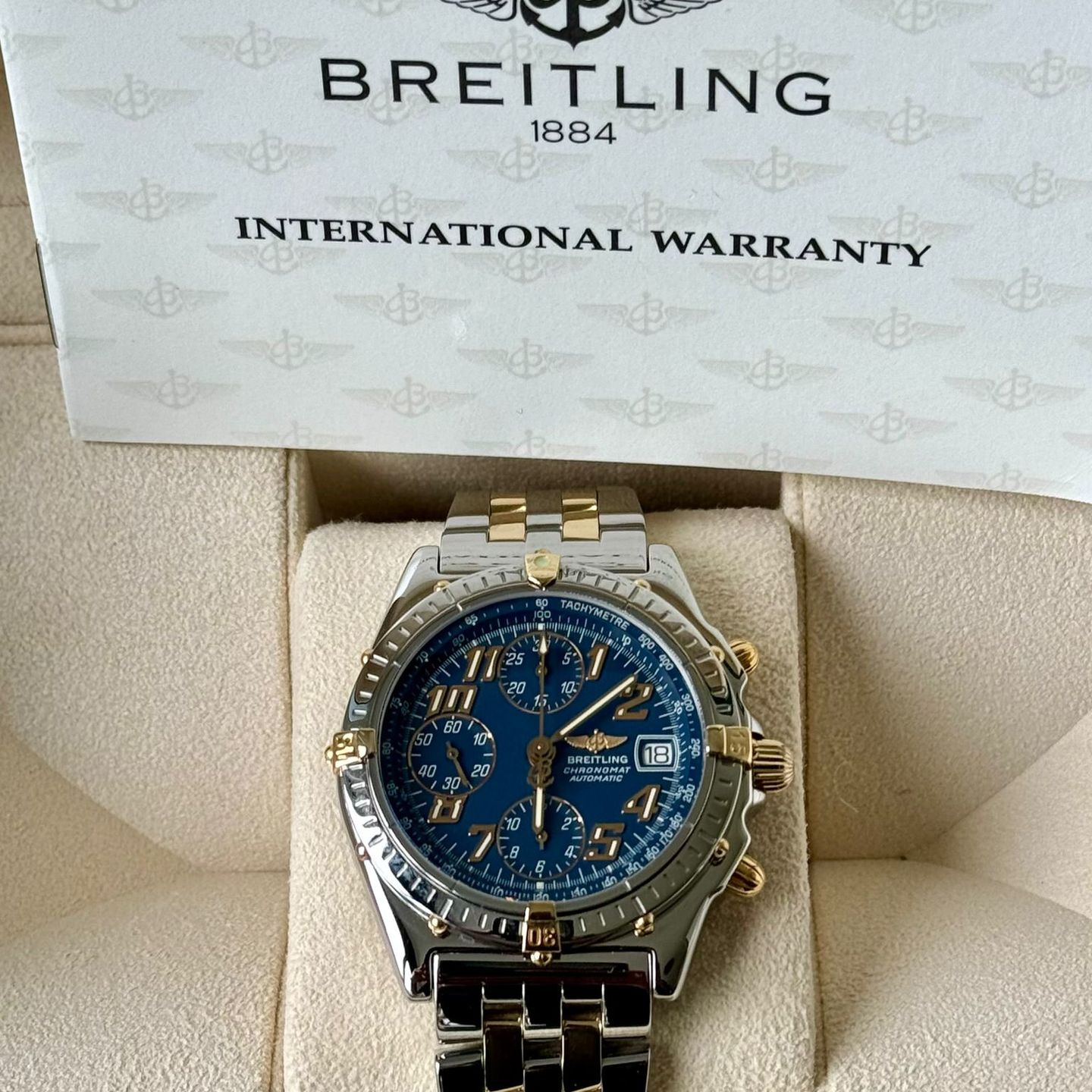 Breitling Chronomat B13050.1 (1999) - Blue dial 39 mm Steel case (7/7)