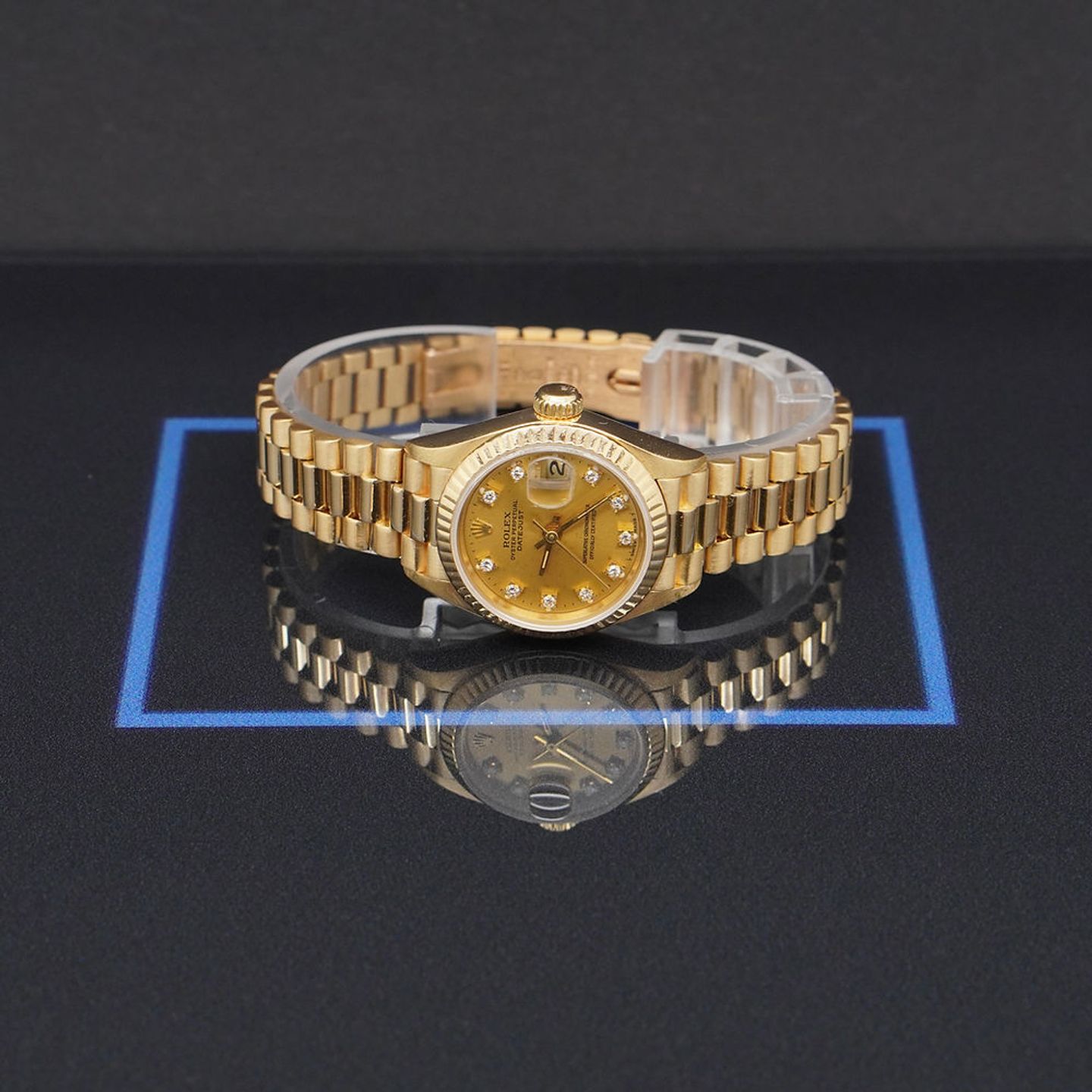 Rolex Lady-Datejust 69178 (1987) - Gold dial 26 mm Yellow Gold case (5/8)