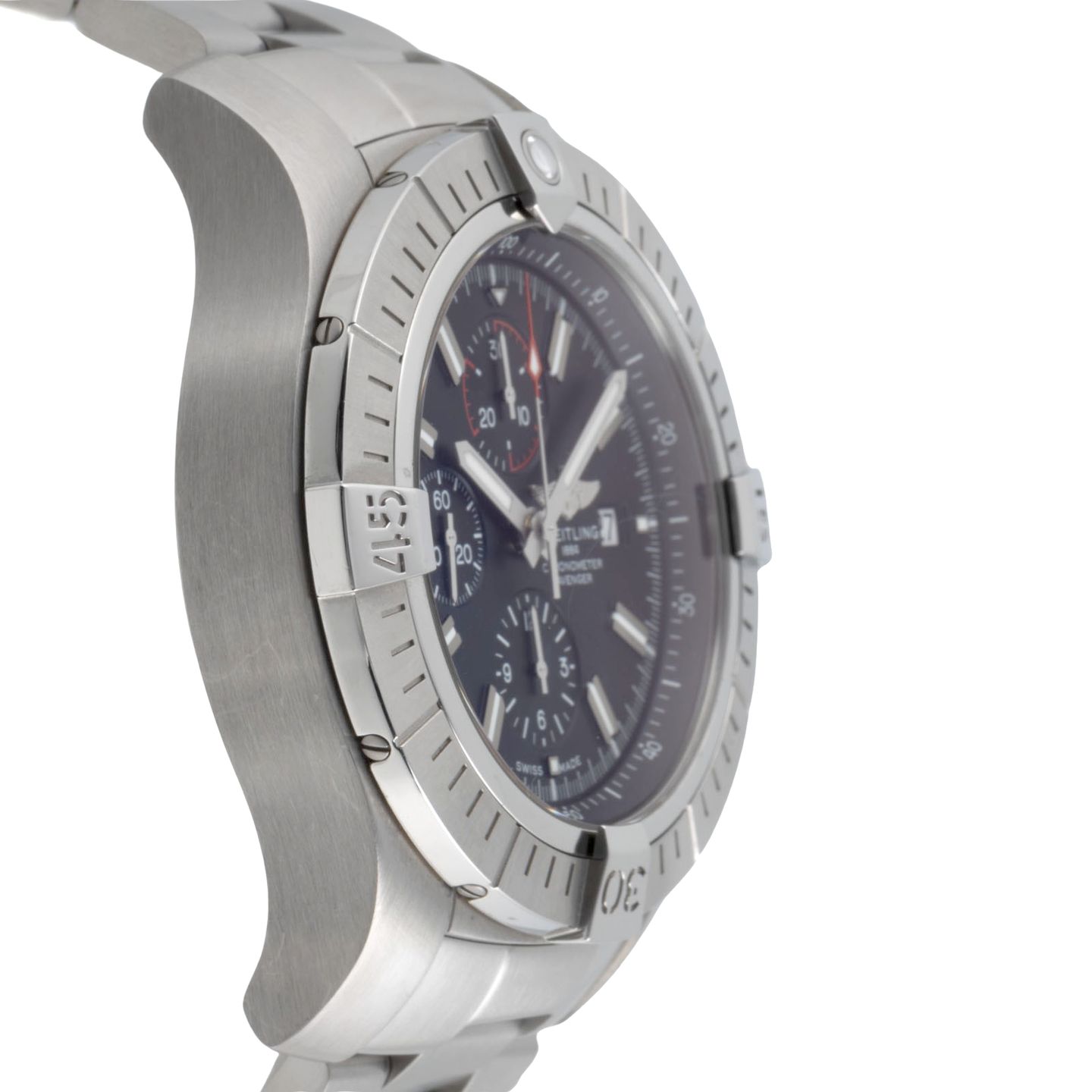 Breitling Super Avenger A13375 (2019) - Black dial 48 mm Steel case (7/8)