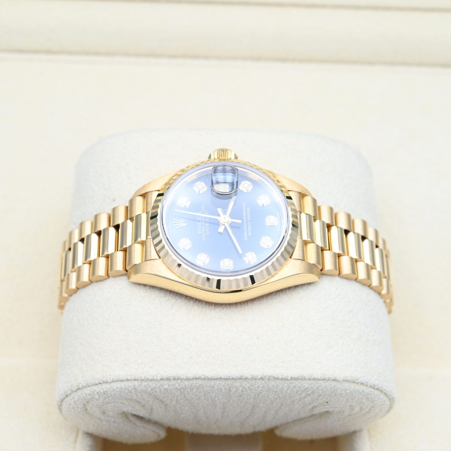 Rolex Lady-Datejust 69178 (1987) - Zwart wijzerplaat 26mm Geelgoud (3/7)