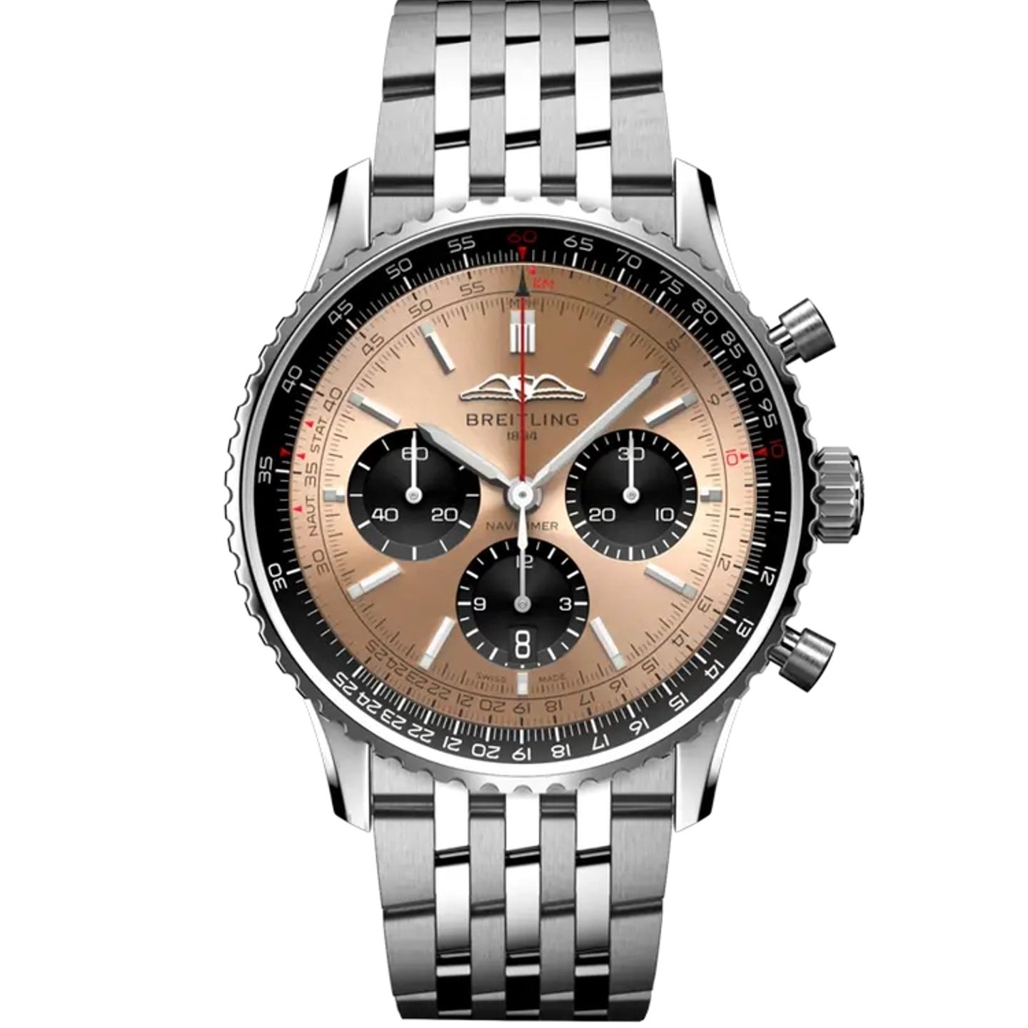 Breitling Navitimer 1 B01 Chronograph AB0138241K1A1 (2022) - Rood wijzerplaat 43mm Staal (1/1)