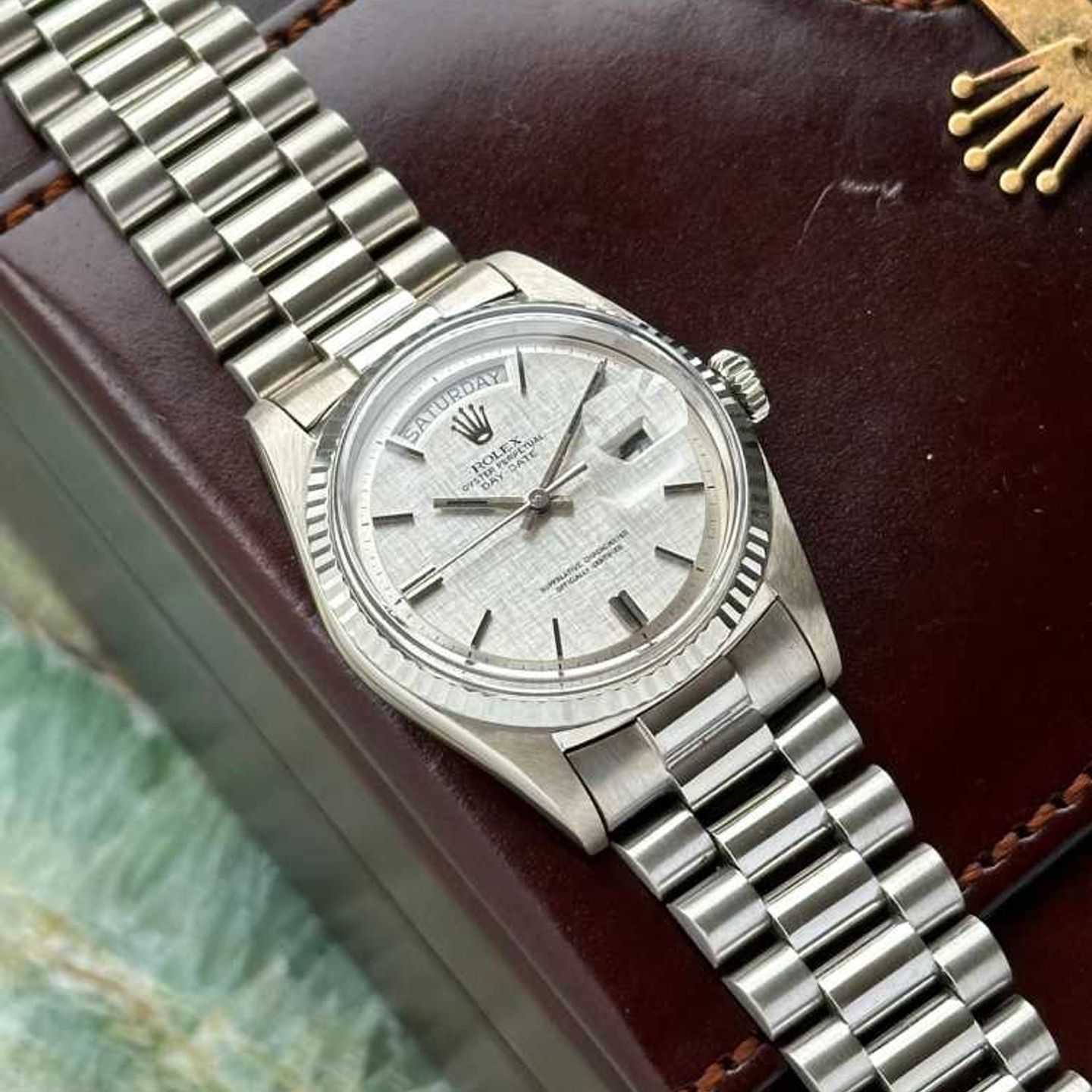Rolex Day-Date 1803/9 (1971) - Silver dial 36 mm White Gold case (3/8)