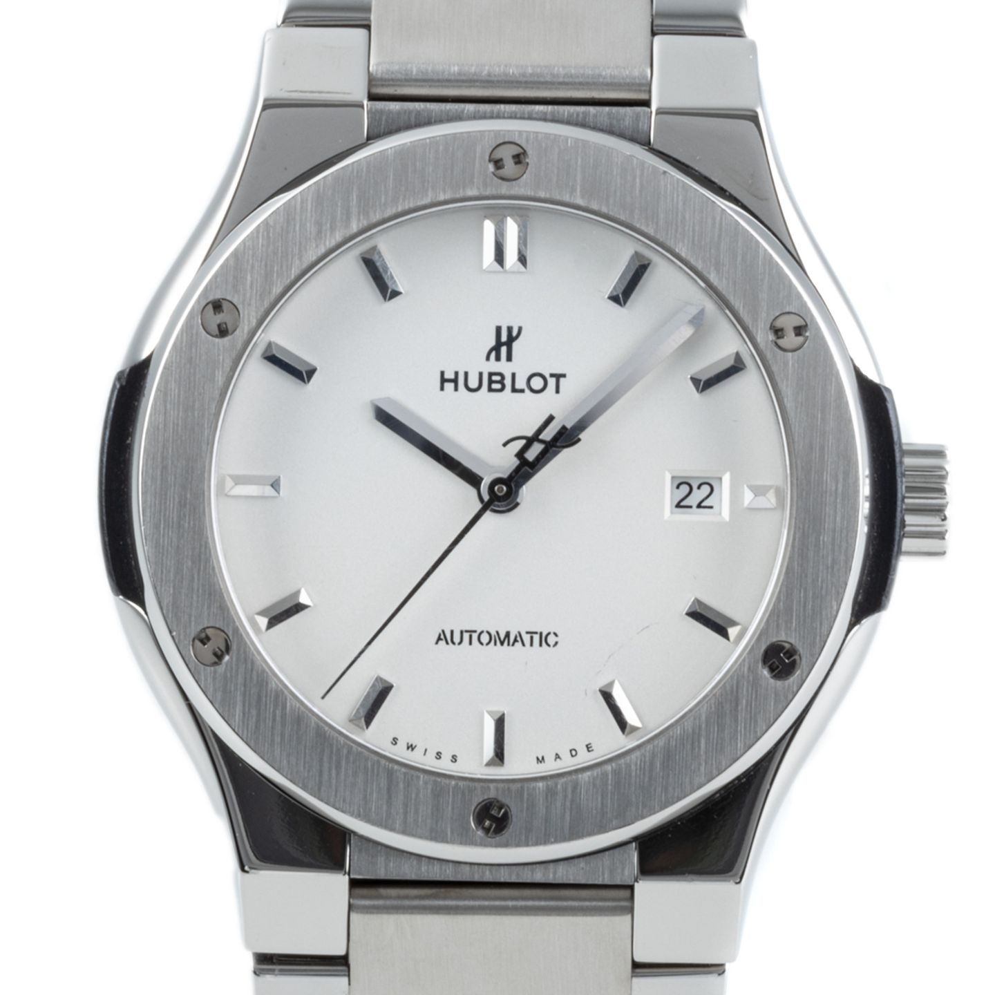Hublot Classic Fusion 548.NX.2610.NX (2020) - White dial 42 mm Titanium case (8/8)