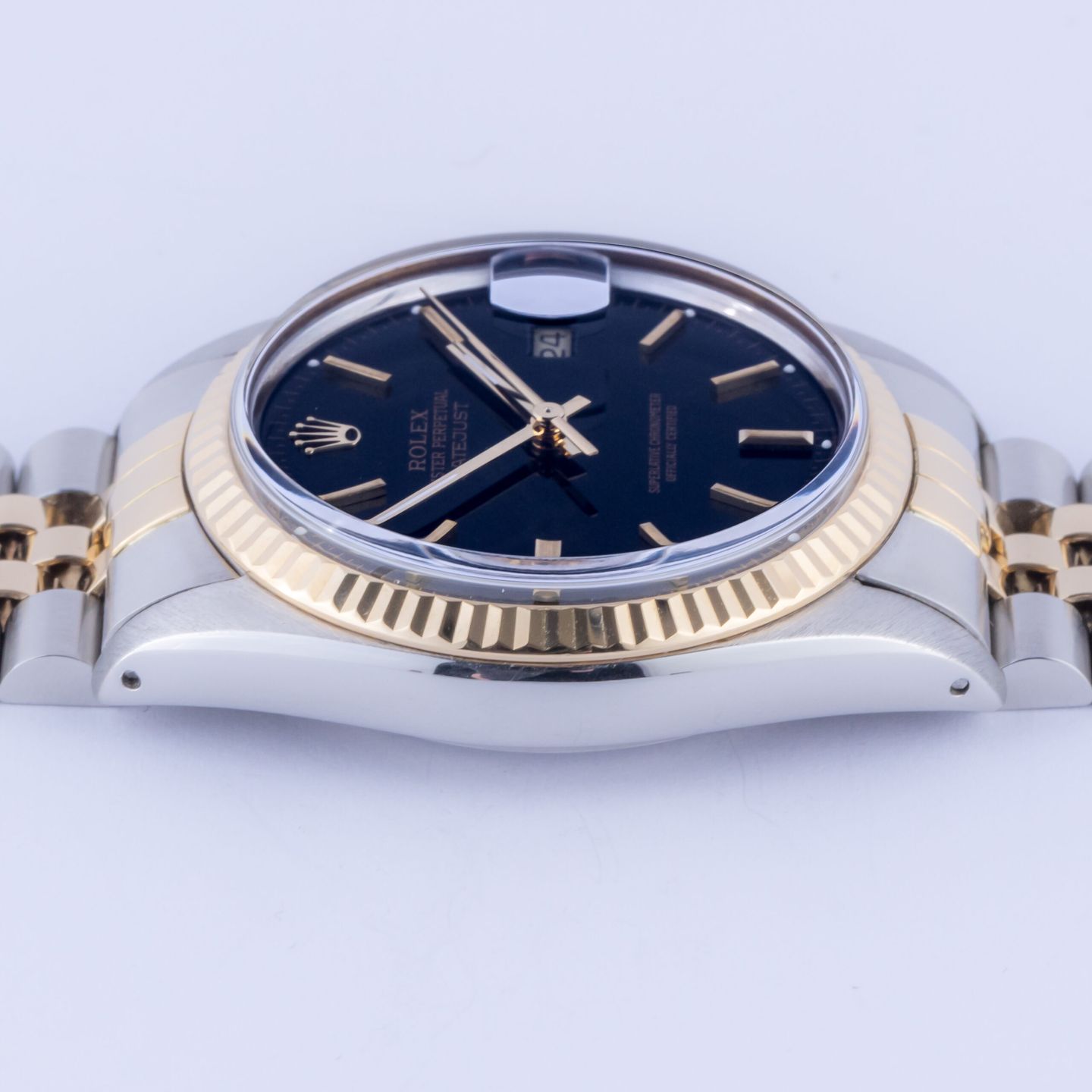 Rolex Datejust 36 16013 (1986) - Zwart wijzerplaat 36mm Goud/Staal (7/8)