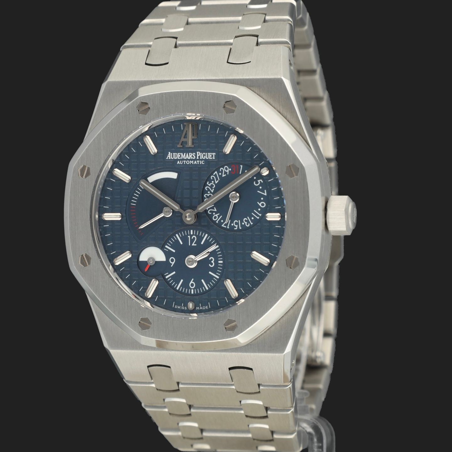 Audemars Piguet Royal Oak Dual Time 26120ST.OO.1220ST.02 (2008) - Blue dial 39 mm Steel case (1/8)