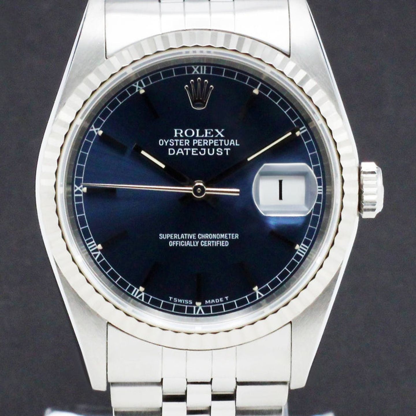 Rolex Datejust 36 16234 (1996) - Blauw wijzerplaat 36mm Staal (2/8)