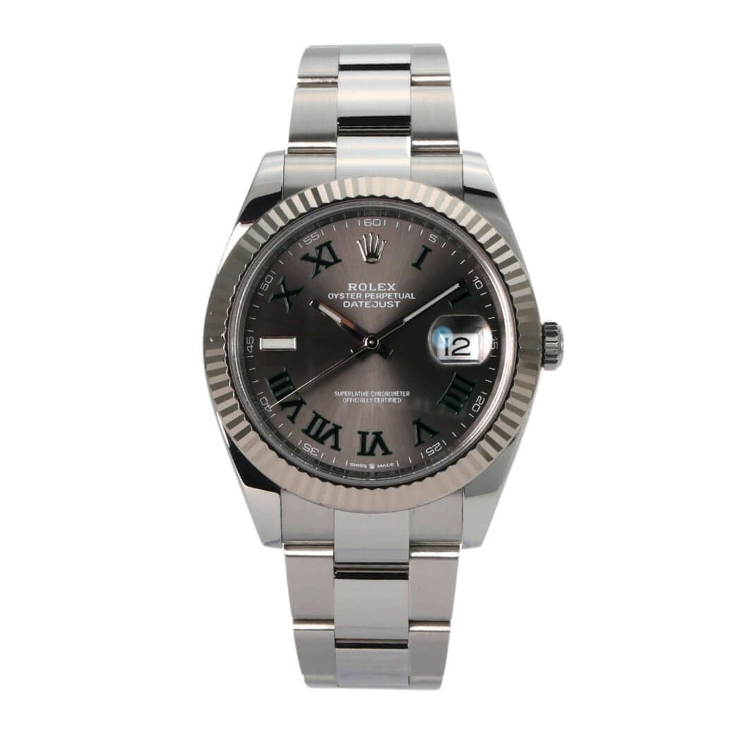 Rolex Datejust 41 126334 (2020) - Grijs wijzerplaat 41mm Staal (2/8)