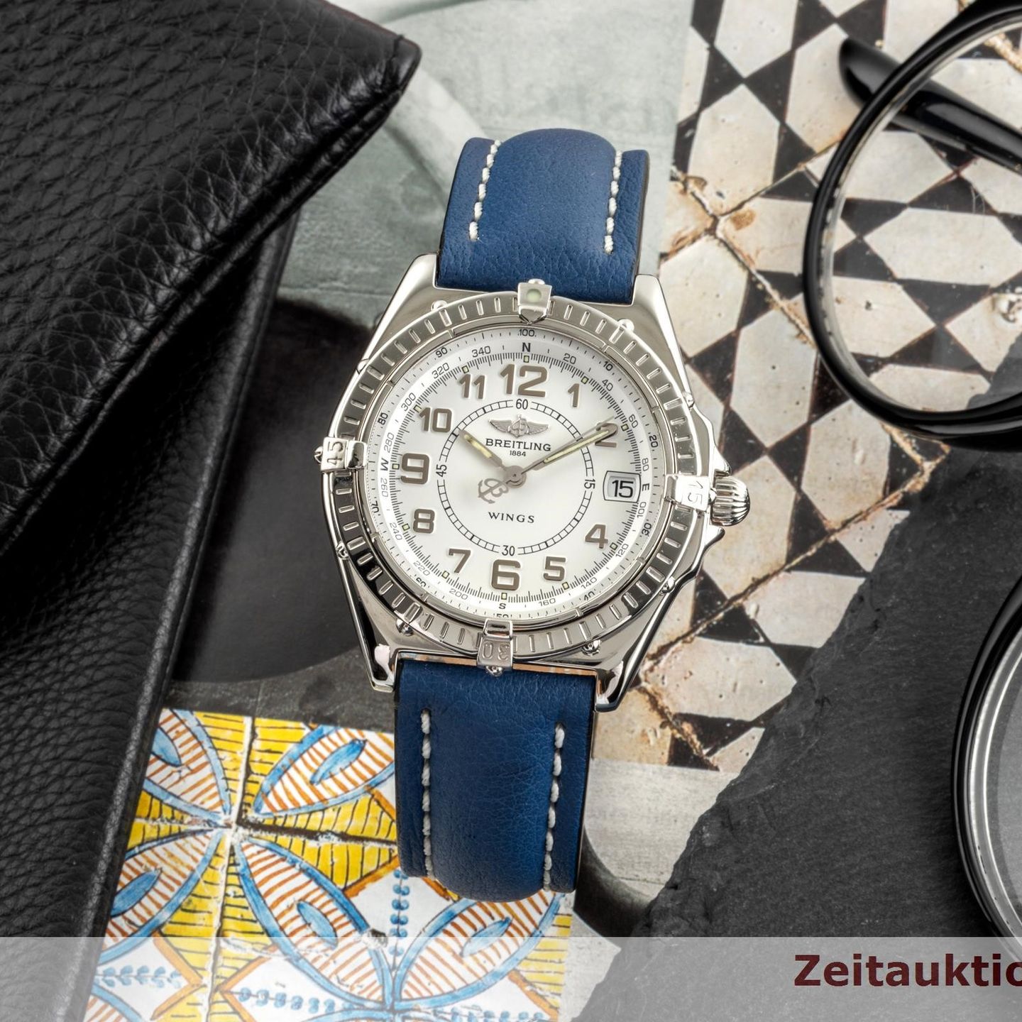Breitling Wings Lady A66050 (1998) - Wit wijzerplaat 36mm Staal (1/8)