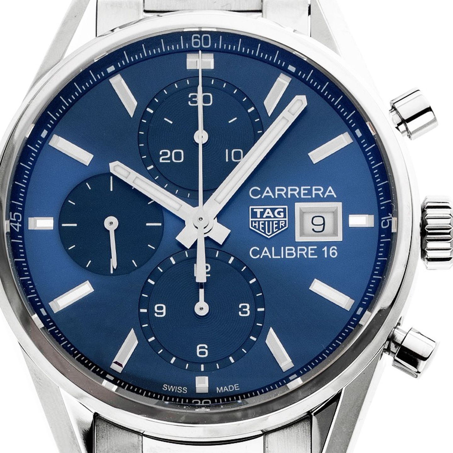 TAG Heuer Carrera Calibre 16 CBK2112.BA0715 (2024) - Blauw wijzerplaat 41mm Staal (1/7)