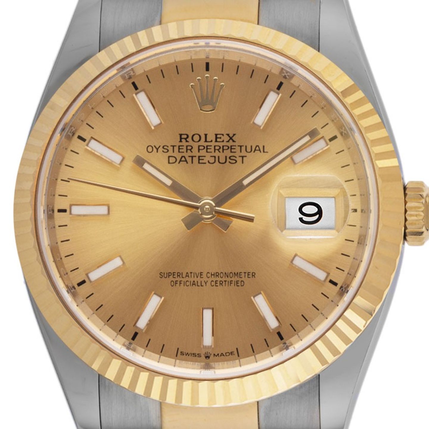 Rolex Datejust 36 126233 (2019) - Champagne dial 36 mm Gold/Steel case (1/7)
