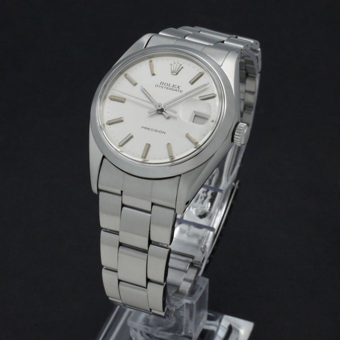 Rolex Oyster Precision 6694 (1969) - Zilver wijzerplaat 34mm Staal (2/7)