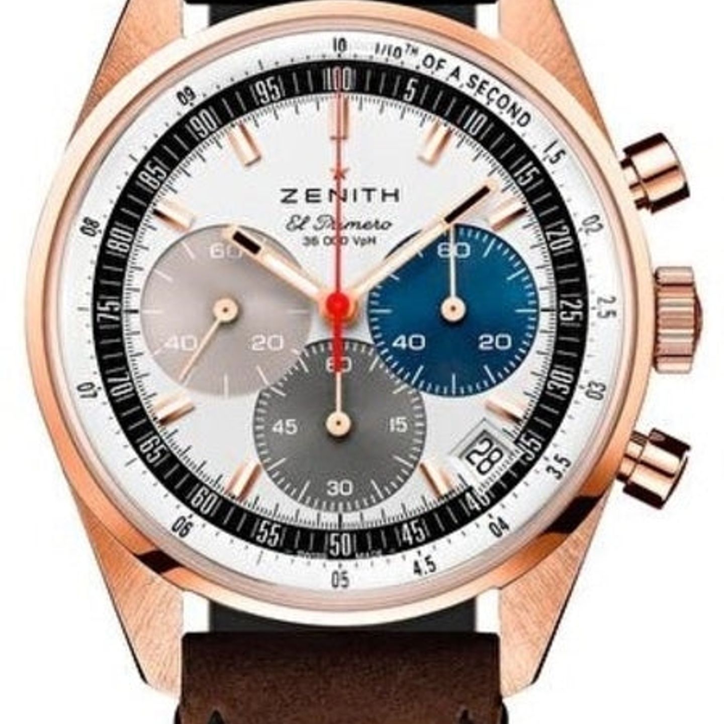 Zenith El Primero Chronomaster 18.3200.3600/69.C901 (2026) - Wit wijzerplaat 38mm Roségoud (1/1)