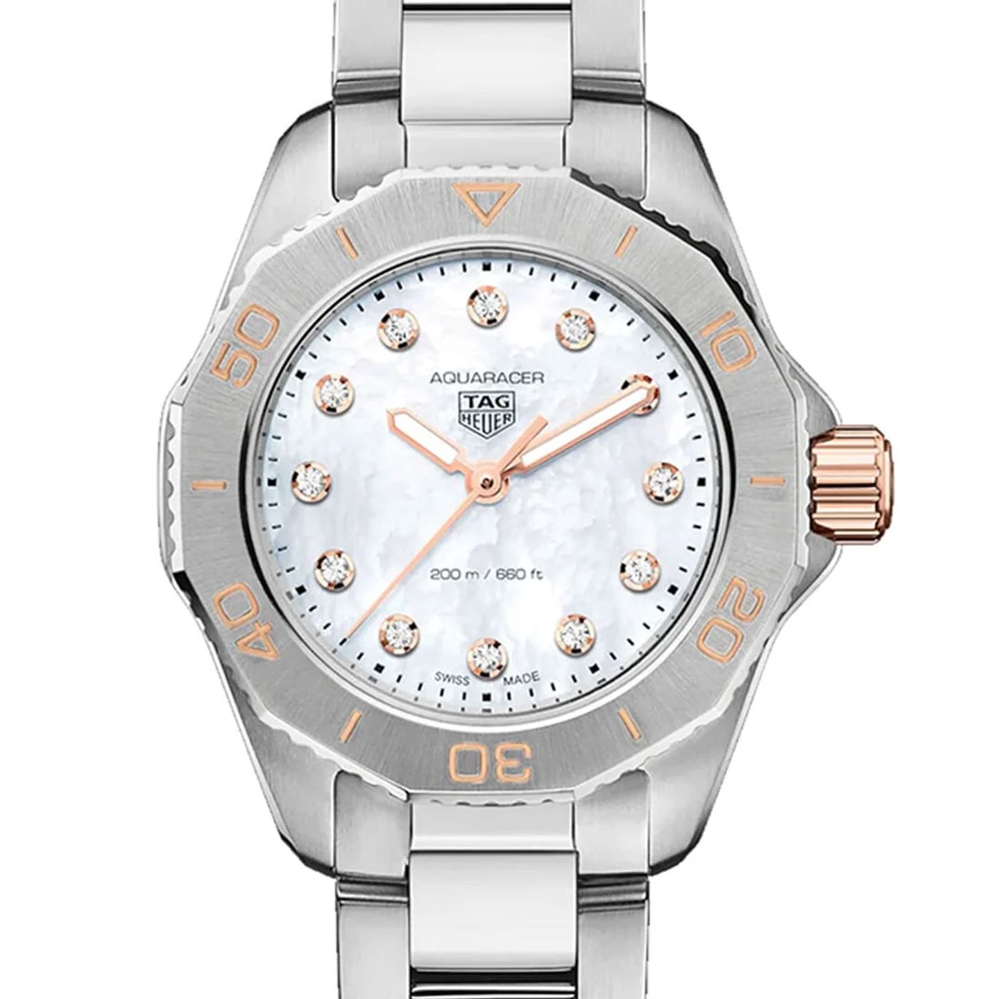 TAG Heuer Aquaracer Lady WBP1450.BA0622 (2024) - Wit wijzerplaat 30mm Staal (2/3)