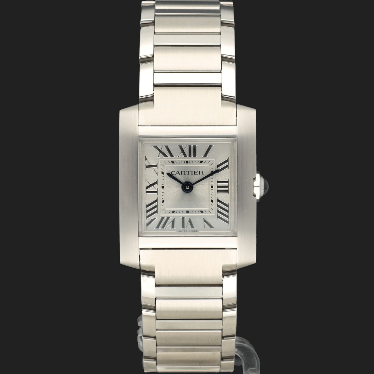 Cartier Tank Française WSTA0065 (2023) - Zilver wijzerplaat 21mm Staal (3/8)