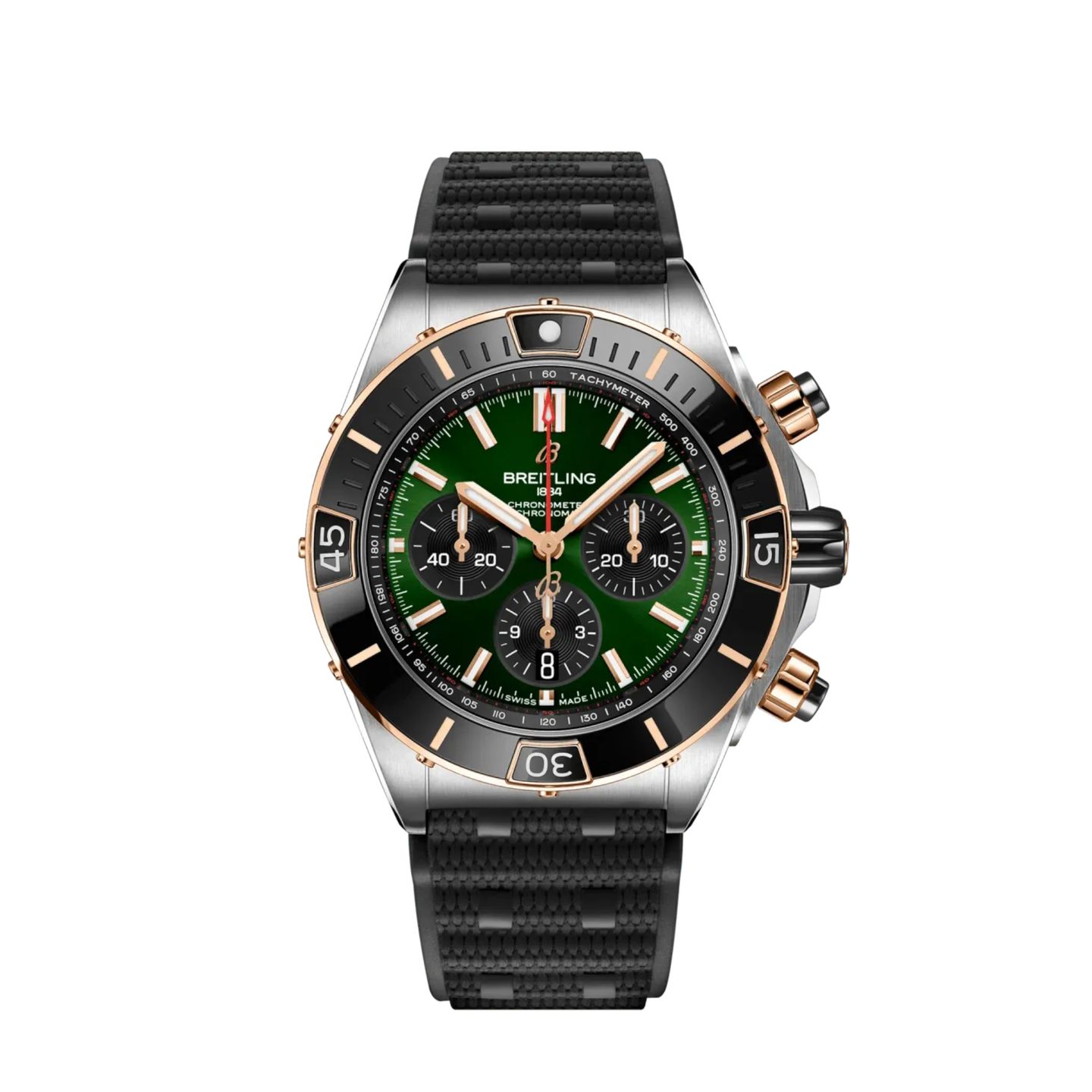 Breitling Chronomat UB0136251L1S1 (2024) - Groen wijzerplaat 44mm Goud/Staal (1/1)