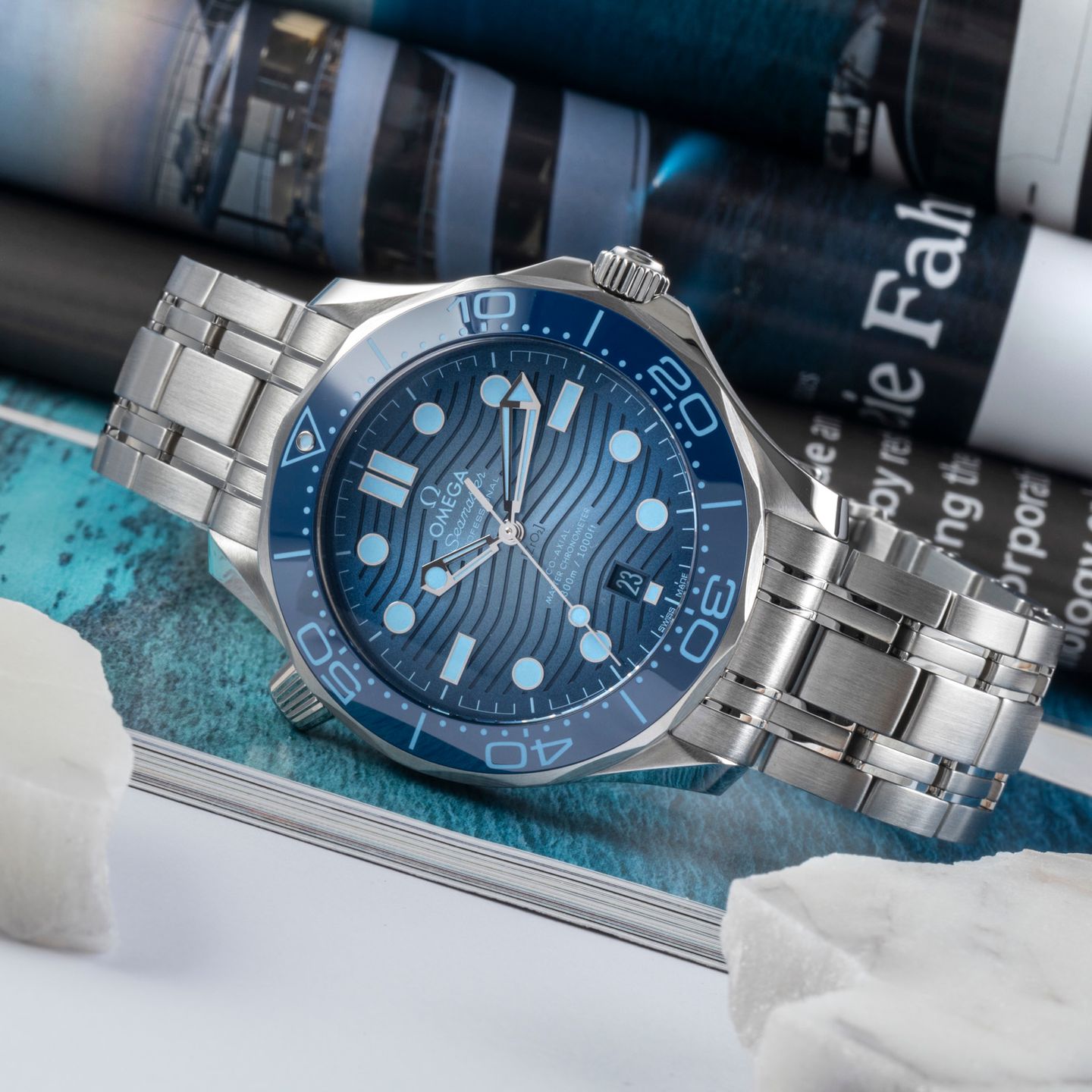 Omega Seamaster Diver 300 M 210.30.42.20.03.003 (Onbekend (willekeurig serienummer)) - Blauw wijzerplaat 42mm Staal (2/8)