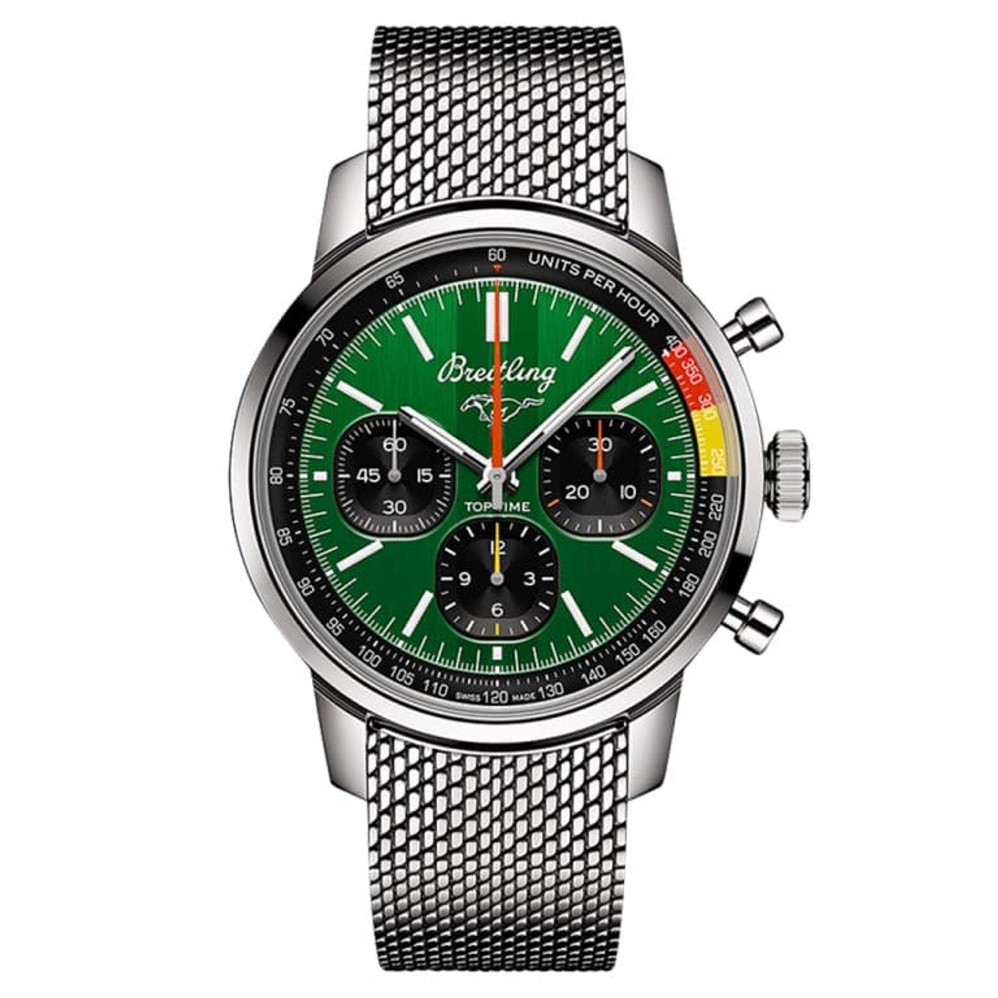 Breitling Top Time AB01762A1L1A1 (2024) - Groen wijzerplaat 41mm Staal (1/1)