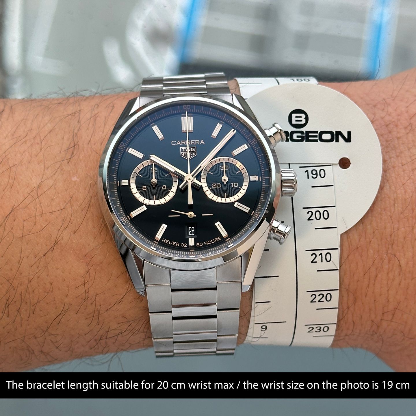 TAG Heuer Carrera CBN2019.BA0642 (2022) - Black dial 42 mm Steel case (3/8)