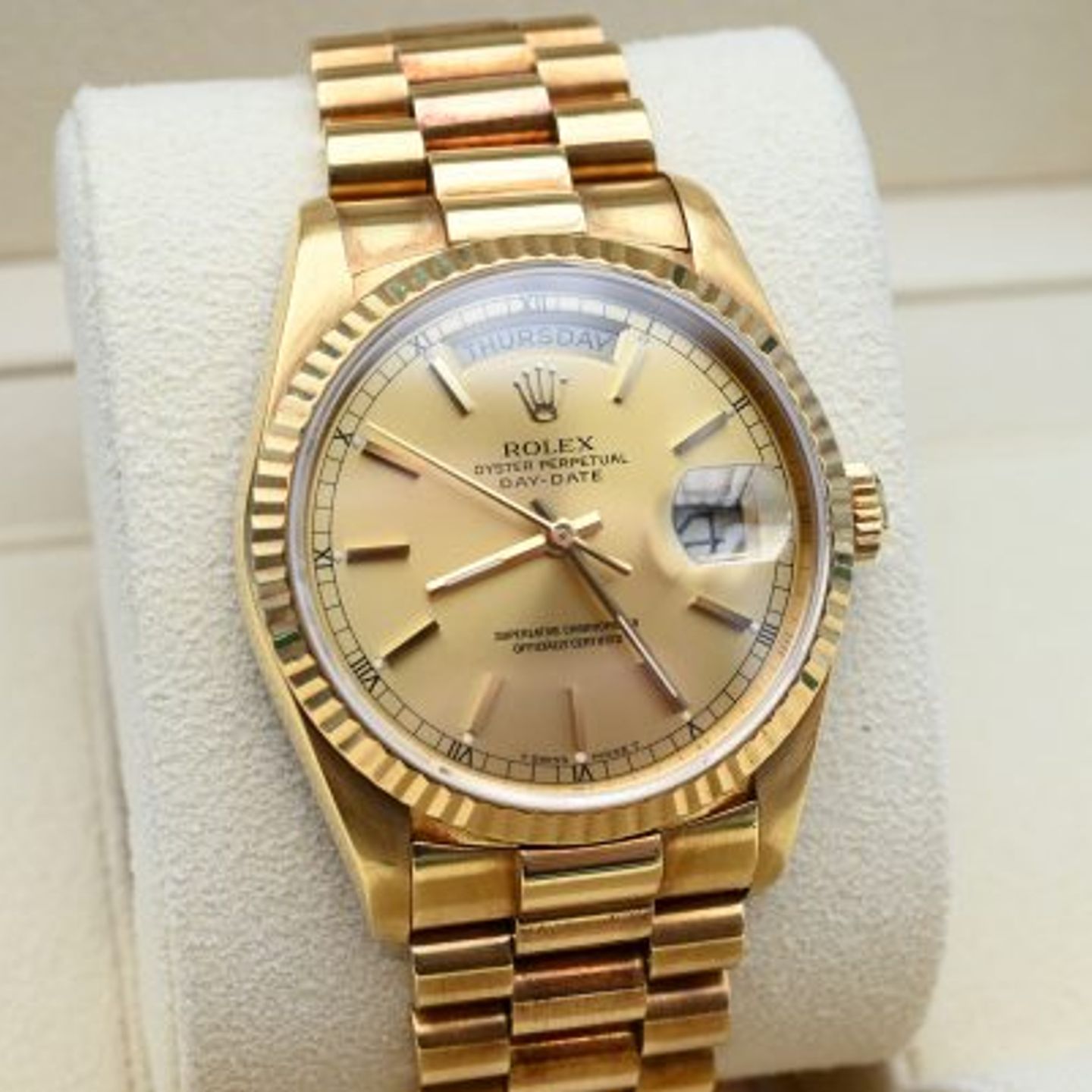 Rolex Day-Date 36 18238 (1988) - Goud wijzerplaat 36mm Geelgoud (6/9)