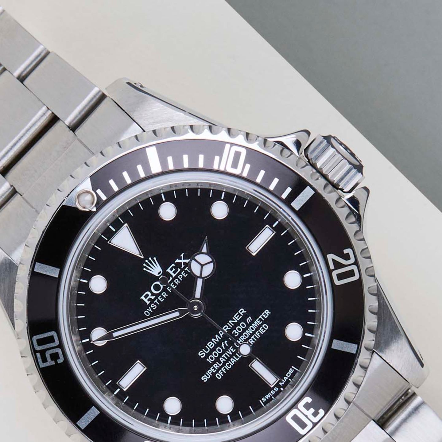 Rolex Submariner No Date 14060M (2011) - Zwart wijzerplaat 40mm Staal (3/8)