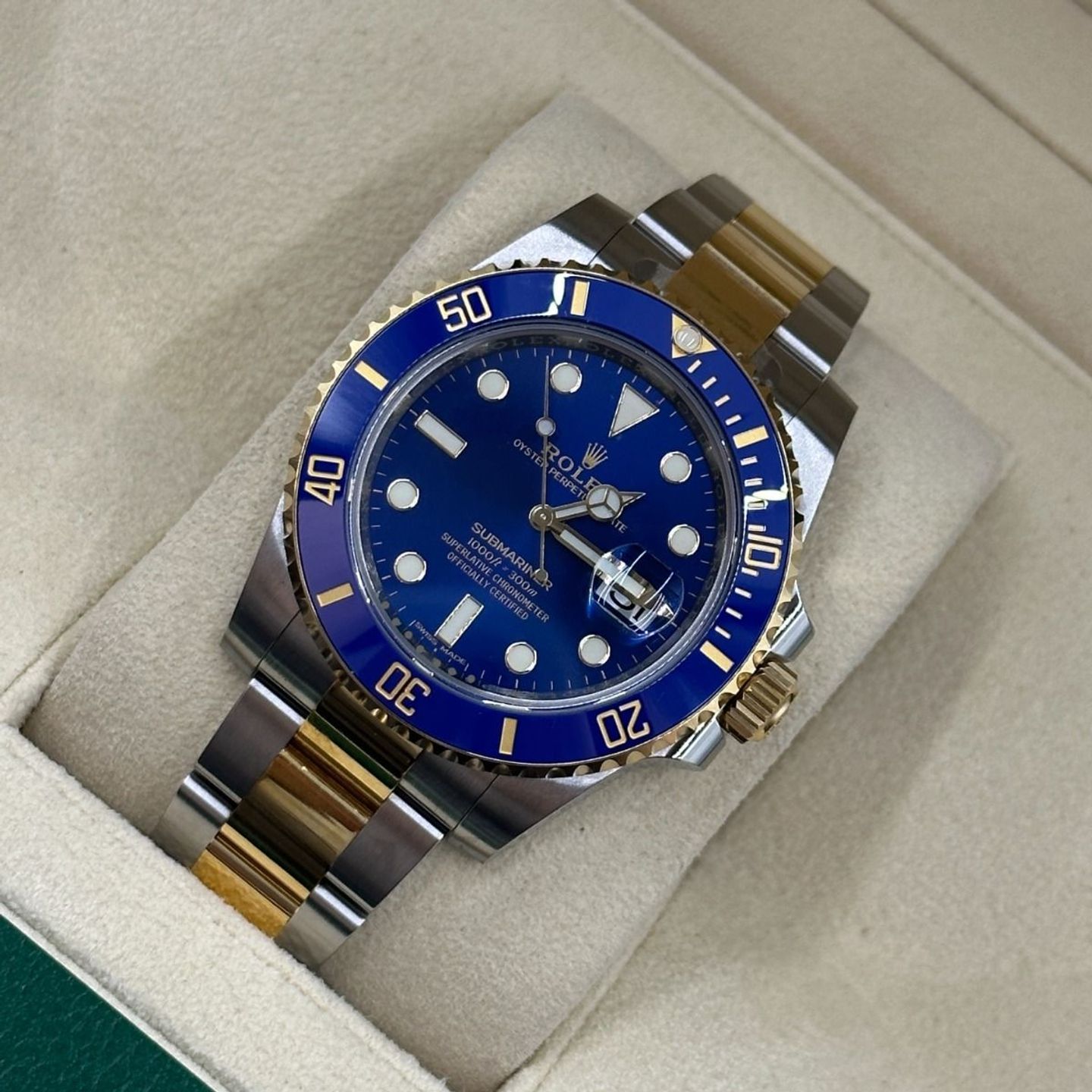 Rolex Submariner Date 116613LB (Onbekend (willekeurig serienummer)) - Blauw wijzerplaat 40mm Goud/Staal (8/8)