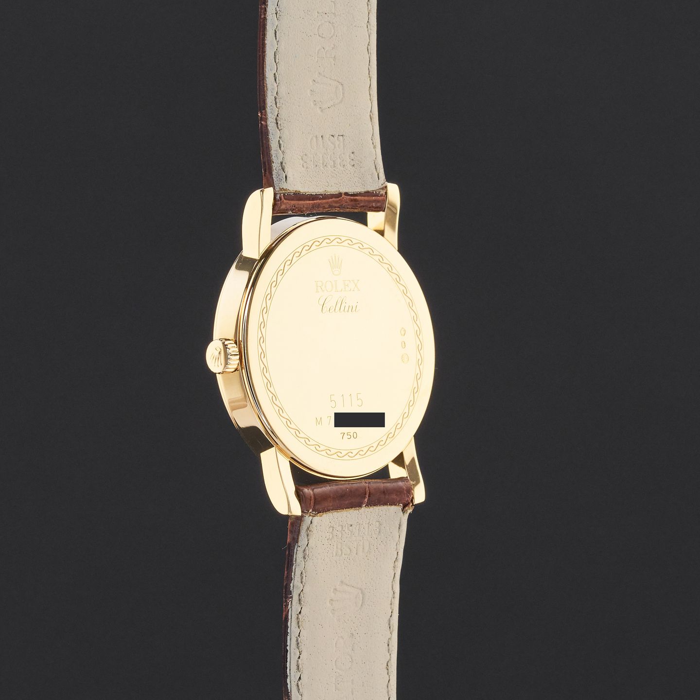 Rolex Cellini Time 5115 (2008) - Champagne dial 32 mm Yellow Gold case (7/8)