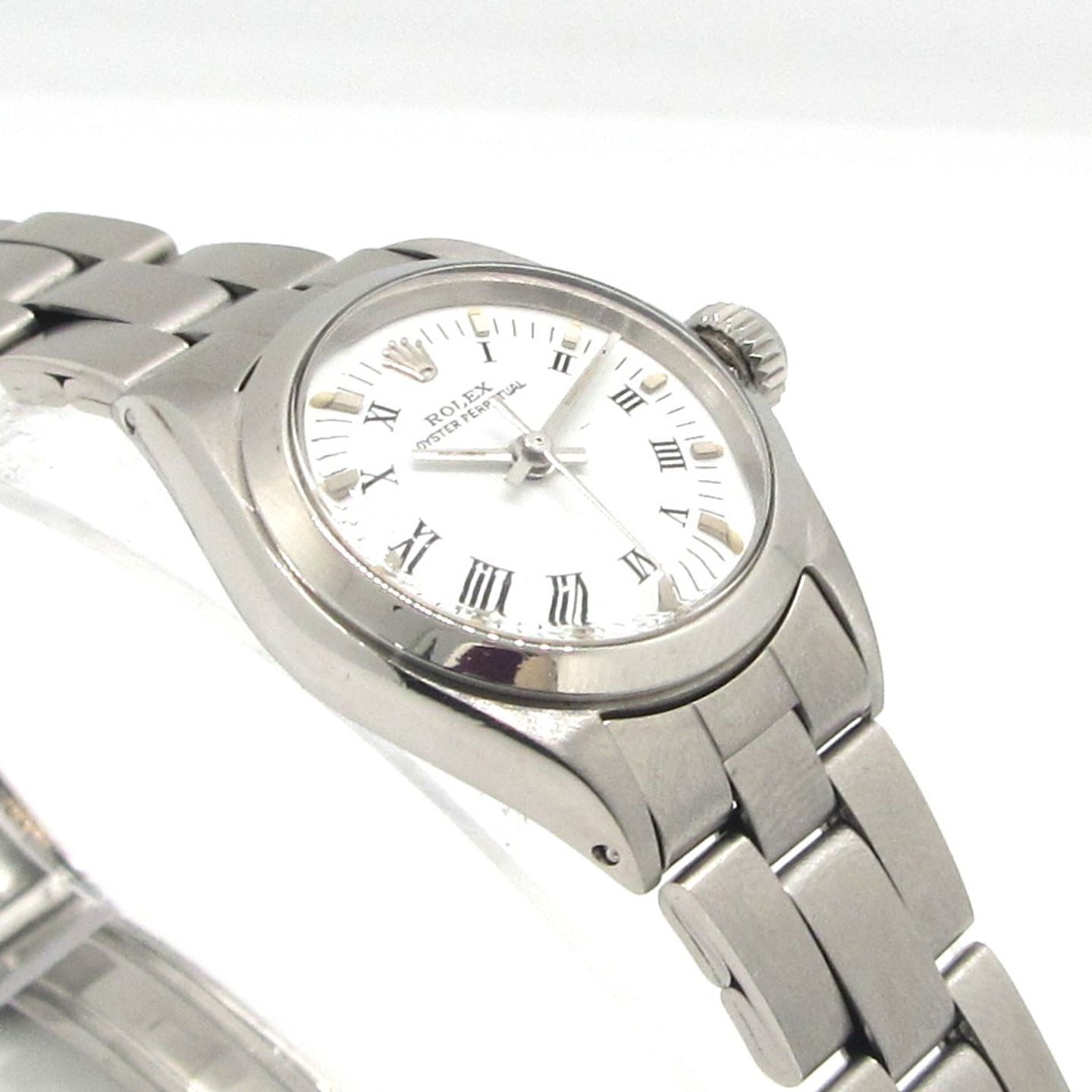 Rolex Oyster Perpetual 6618 (1972) - Wit wijzerplaat 26mm Staal (3/5)