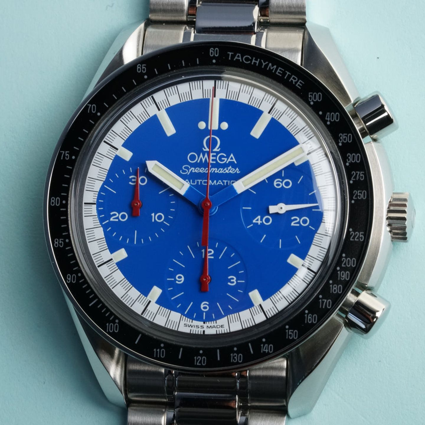 Omega Speedmaster 3510.81 (1999) - Blue dial 39 mm Steel case (5/8)
