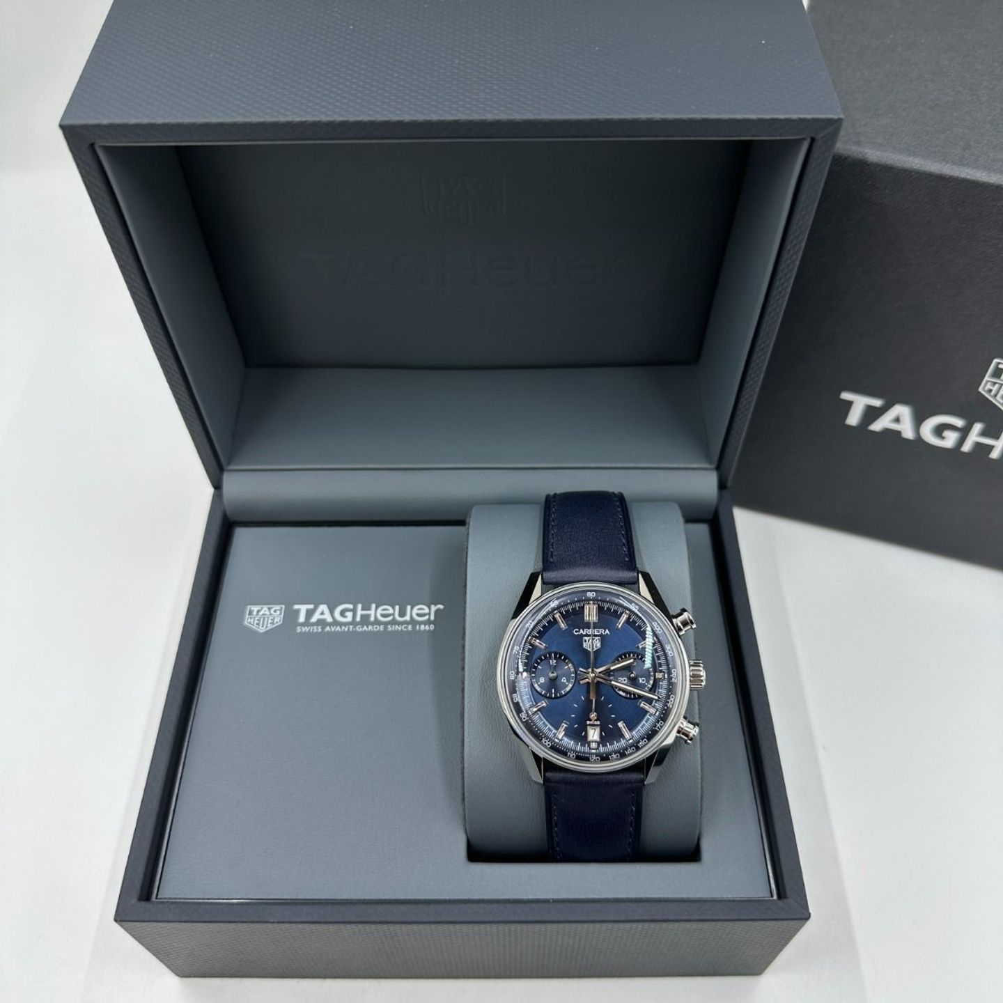 TAG Heuer Carrera CBS2212.FC6535 (2024) - Blauw wijzerplaat 39mm Staal (4/8)