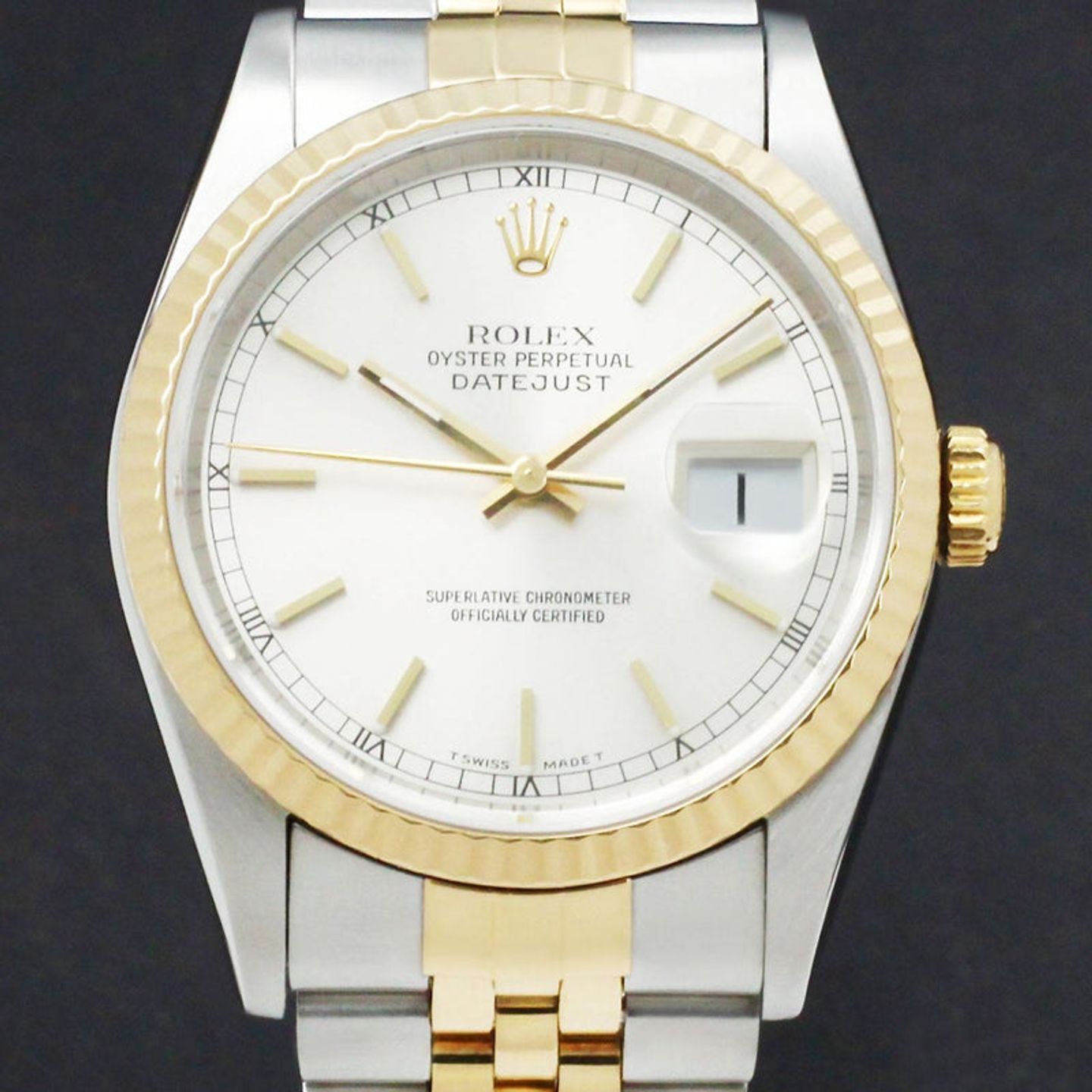 Rolex Datejust 36 16233 (1999) - Zilver wijzerplaat 36mm Goud/Staal (1/7)