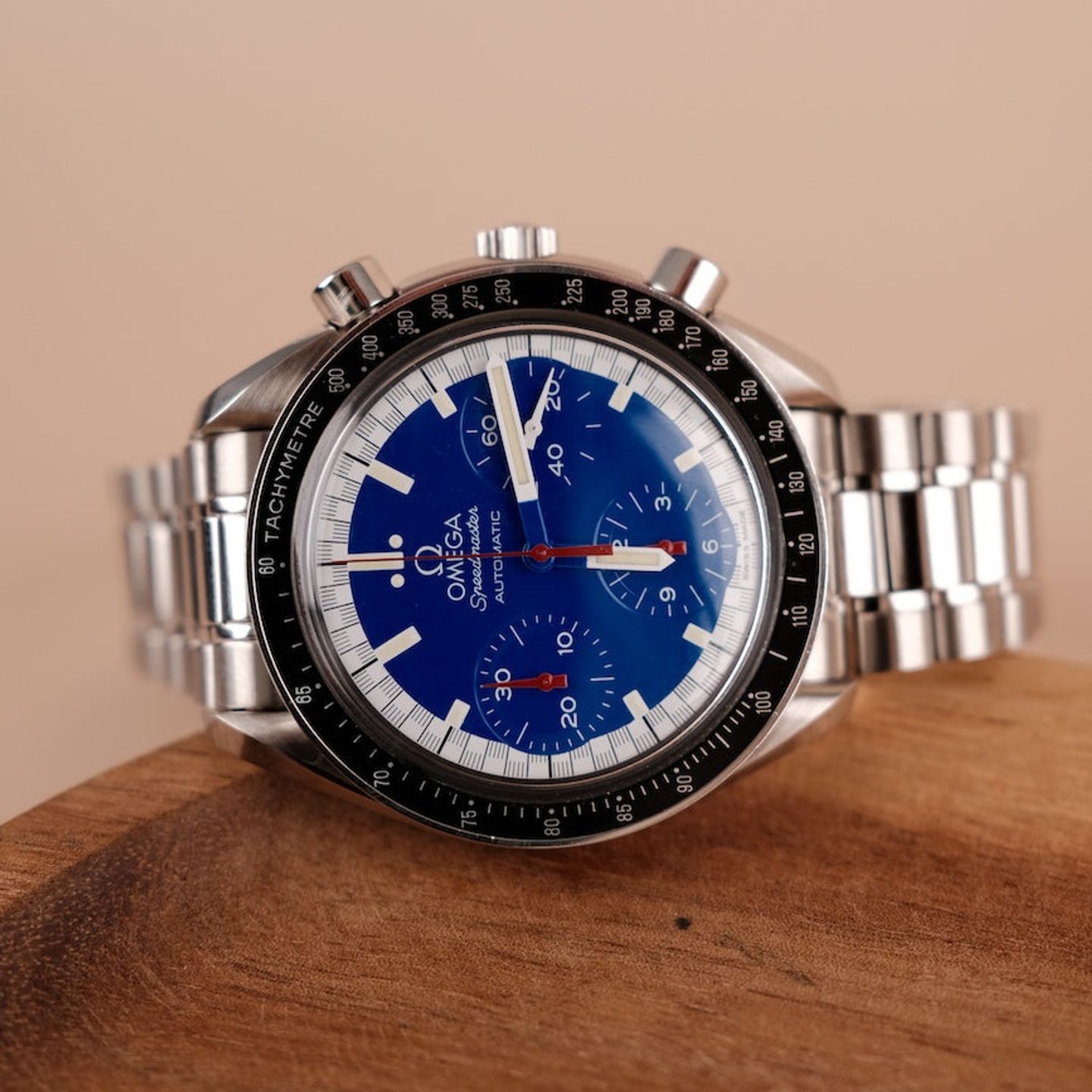 Omega Speedmaster 3510.81 (1996) - Blauw wijzerplaat 39mm Staal (1/8)