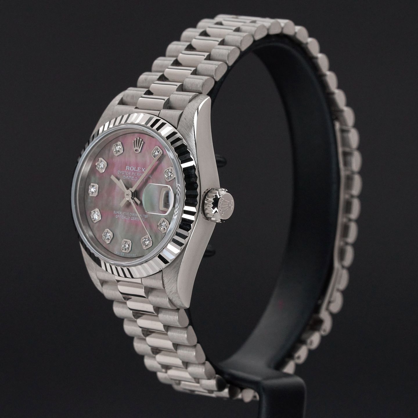 Rolex Lady-Datejust 69179 (1996) - 26mm Witgoud (4/8)