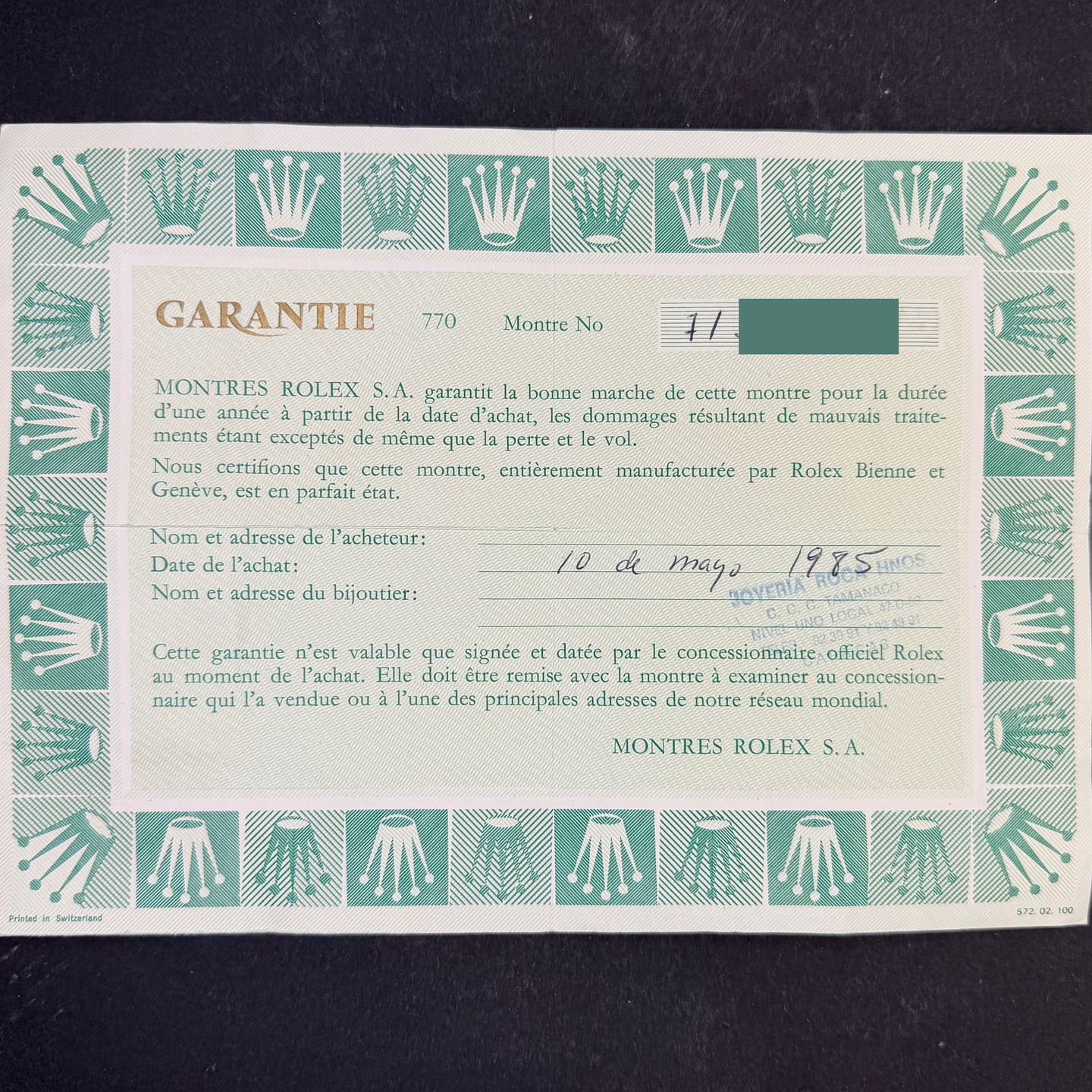 Rolex Air-King 5500 (1982) - 34mm Staal (3/8)