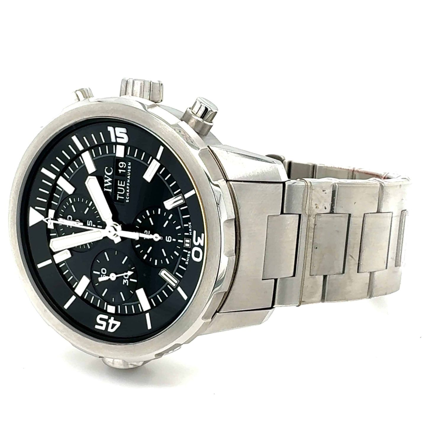 IWC Aquatimer Chronograph IW376804 (2015) - Zwart wijzerplaat 44mm Staal (3/8)