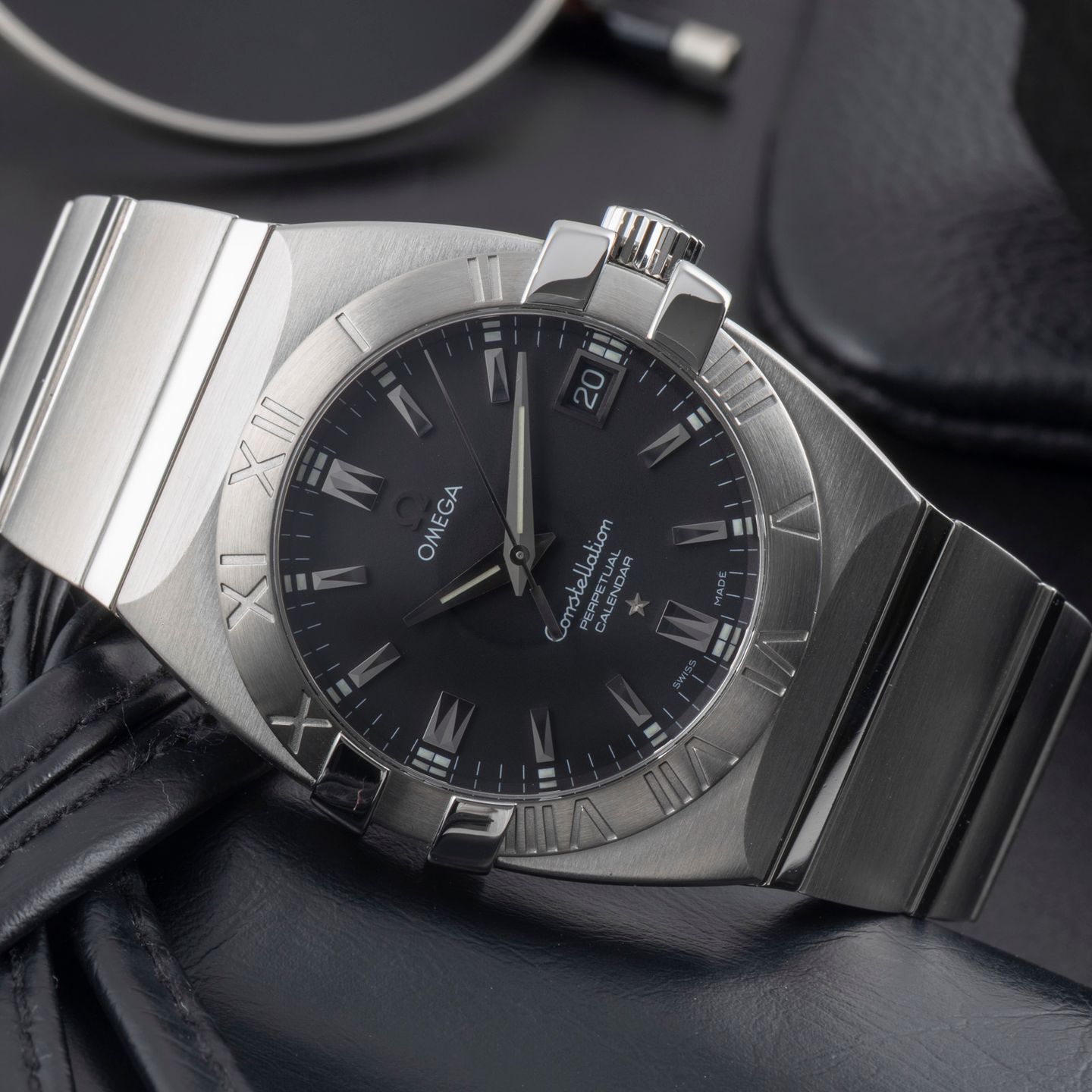 Omega Constellation Double Eagle 1513.51.00 (2005) - Zwart wijzerplaat 38mm Staal (2/8)