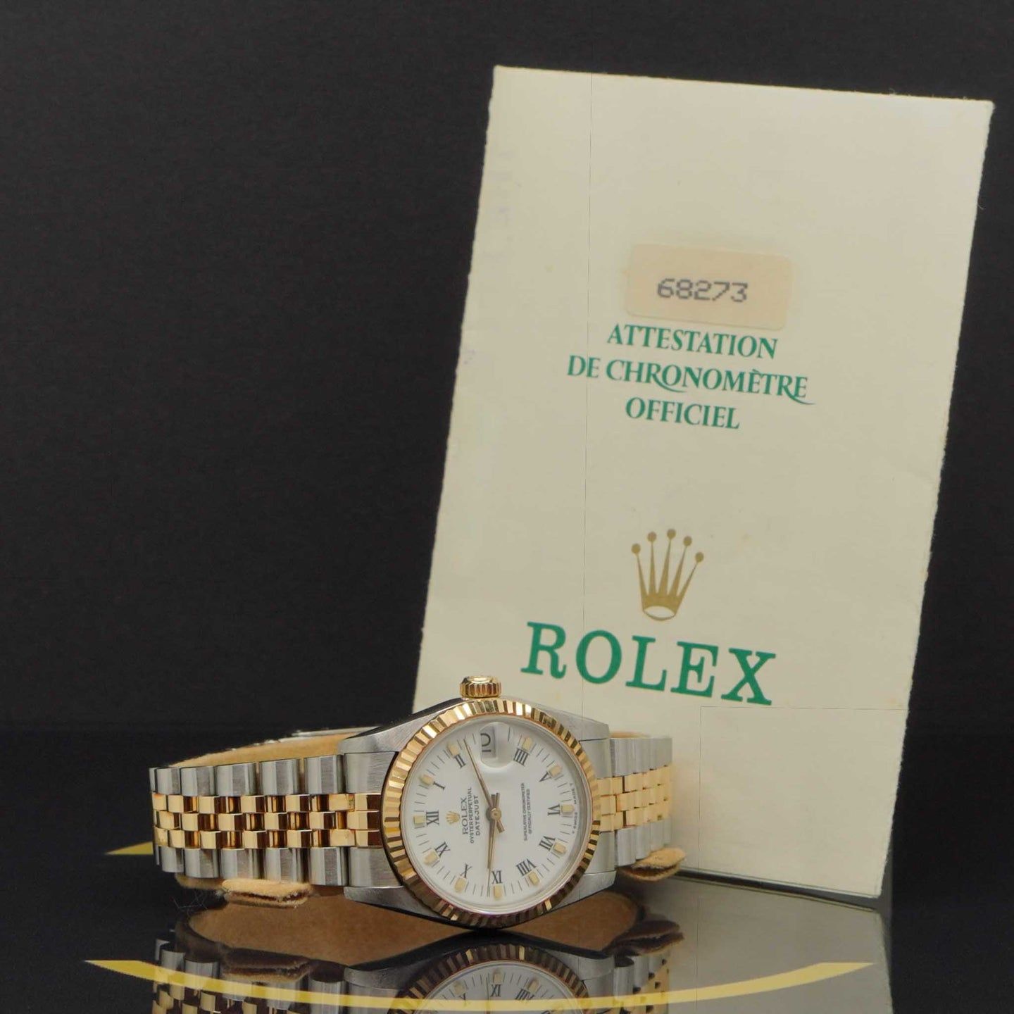Rolex Datejust 31 68273 (1988) - White dial 31 mm Gold/Steel case (5/7)